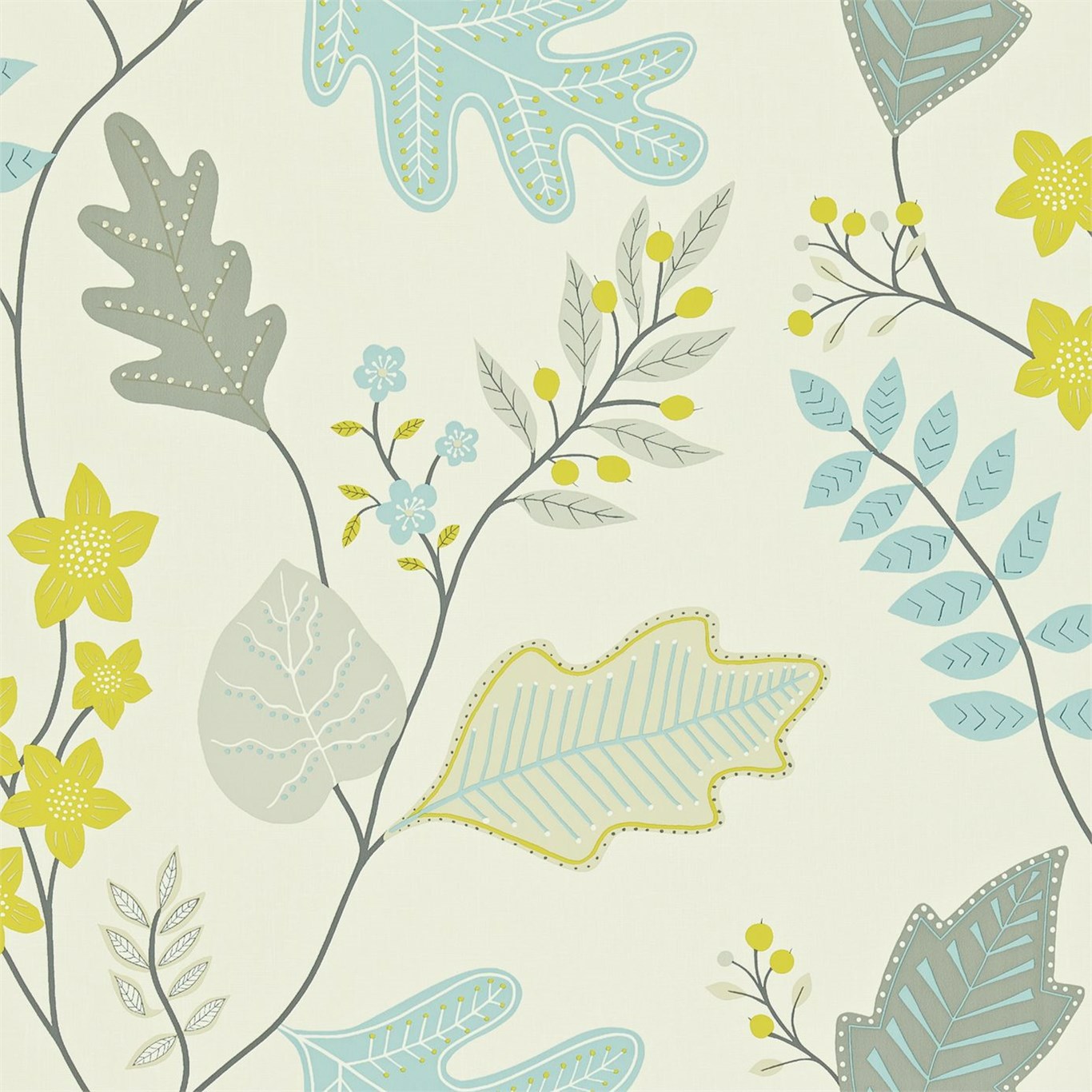 Lacarno Linen Stone Sky Zest Wallpaper by HAR