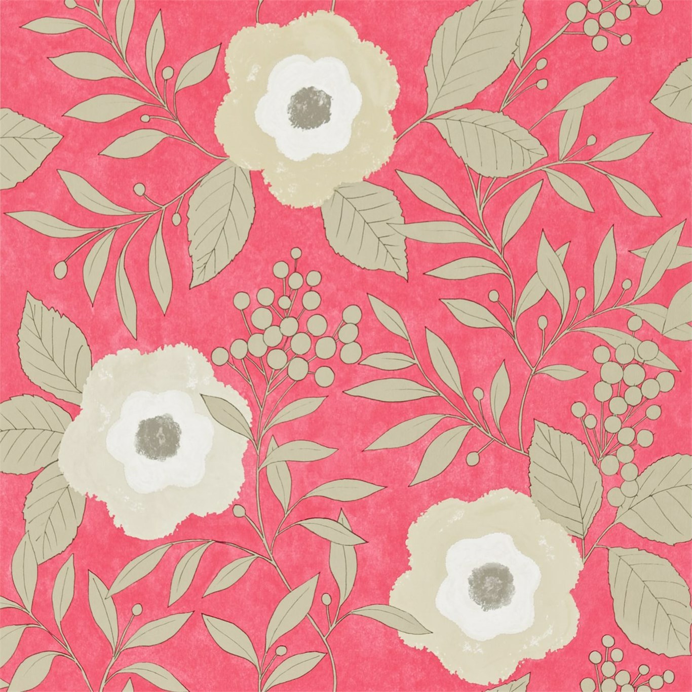 Jena Neutral Cherry Gold Wallpaper by HAR