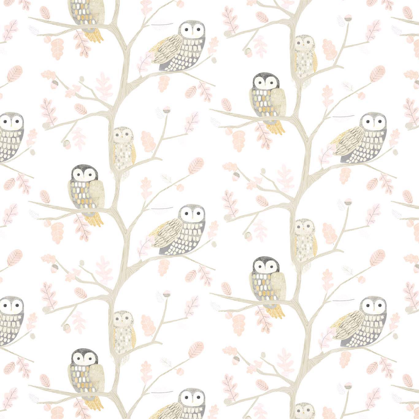 Little Owls Powder Wallpaper by HAR