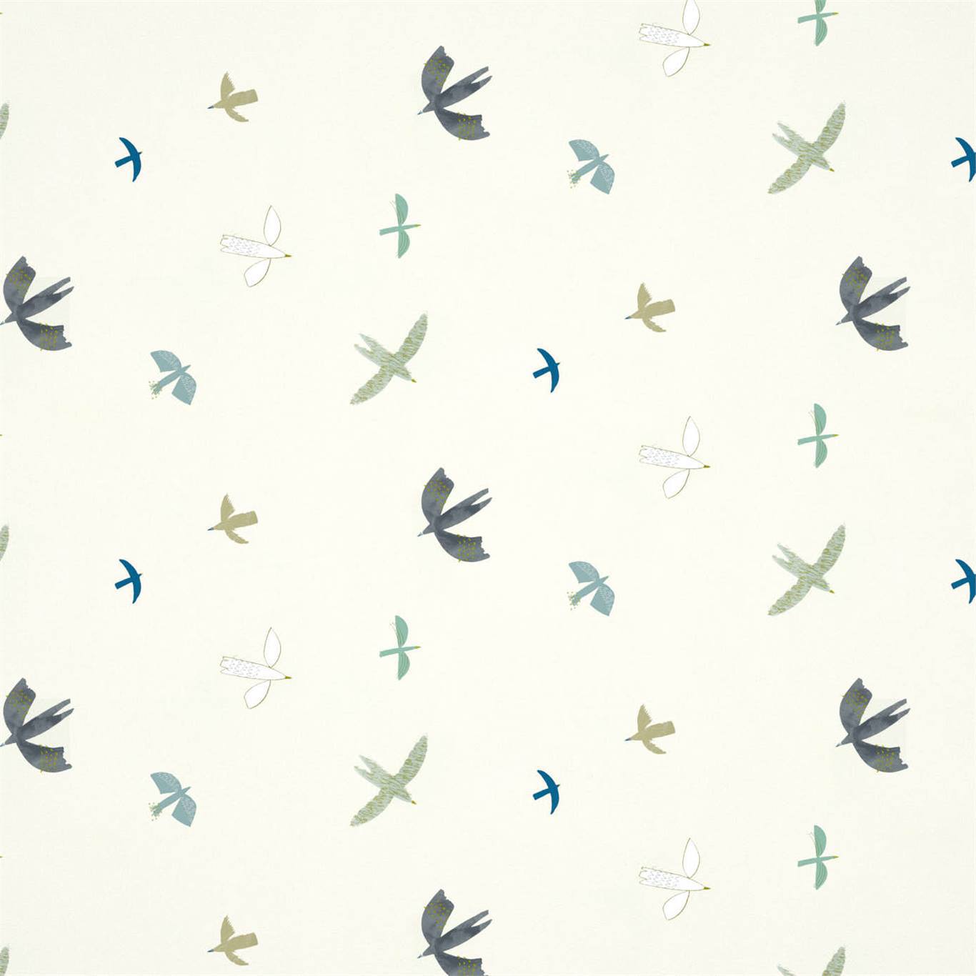 Skies Above Duck Egg/Linen Wallpaper by HAR