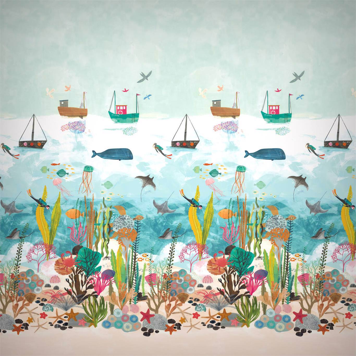 Above And Below Marine Life Wallpaper by HAR