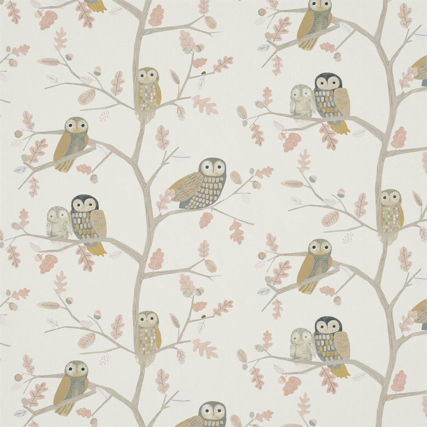 Little Owls Powder Fabric by HAR