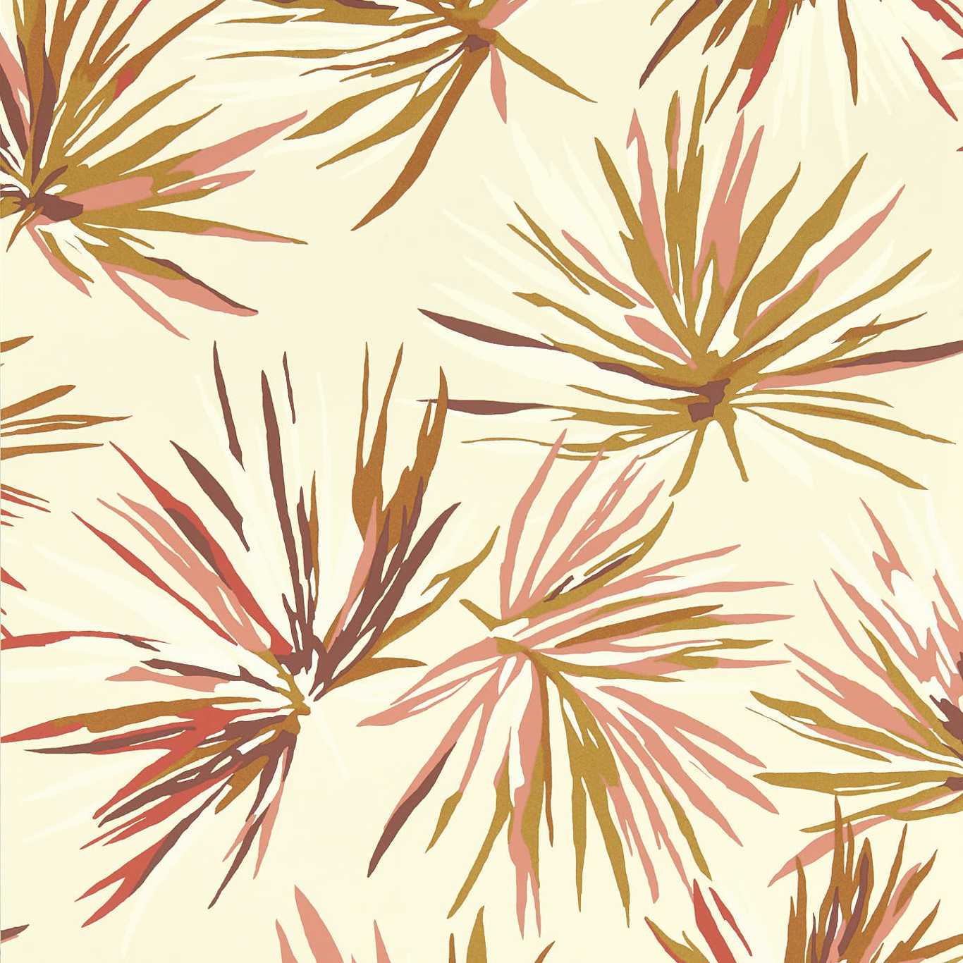 Aucuba Gold/Rosewood/Parchment Wallpaper by HAR