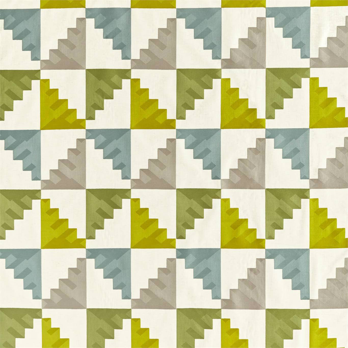Mehari Lime/ Harbour/ Stone Fabric by HAR