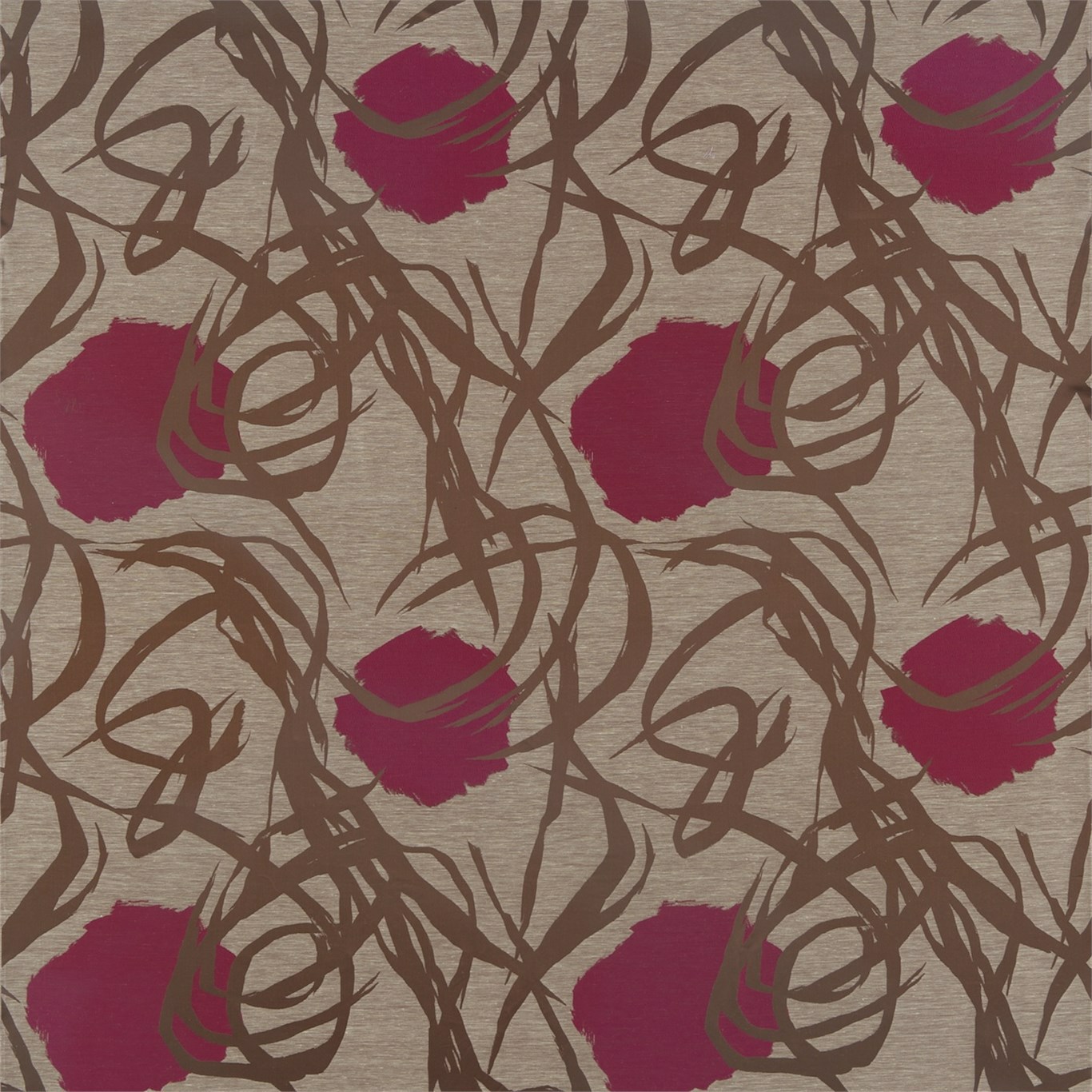 Soleil Crimson Chocolate Neutral Fabric by HAR