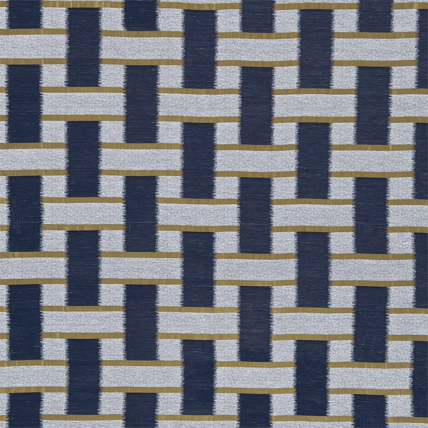 Saki Indigo/Ochre Fabric by HAR