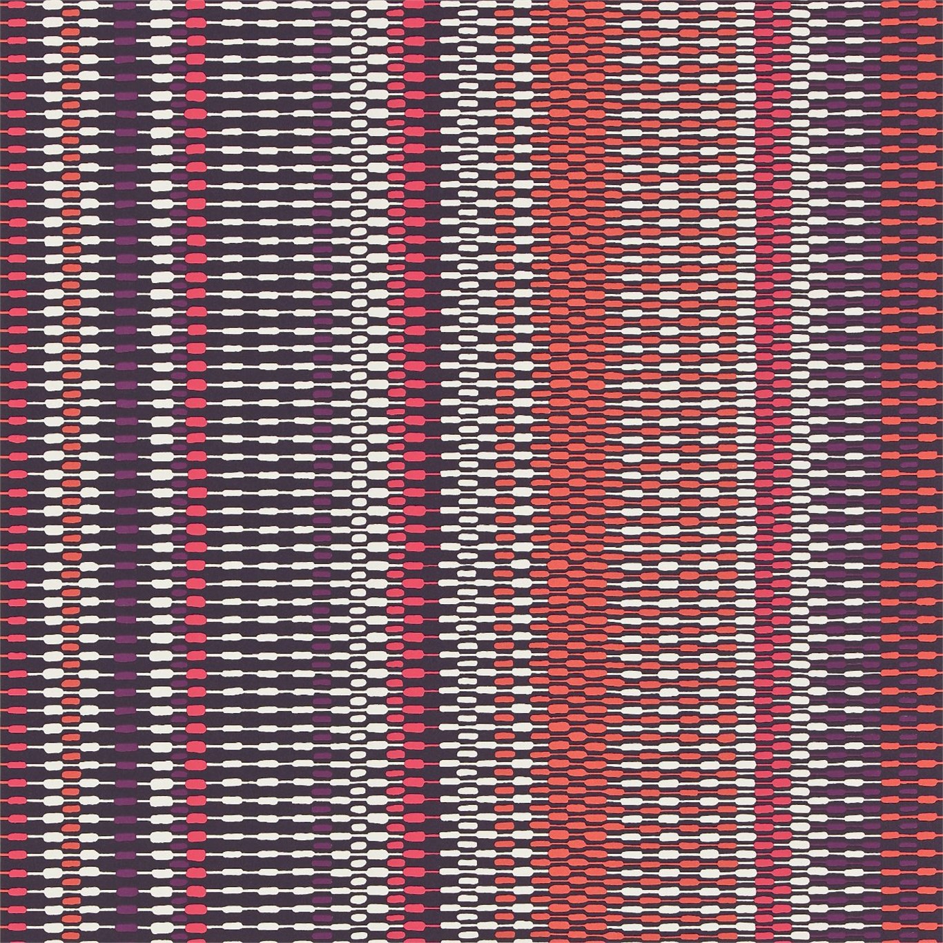 Array Navy / Coral / Tangerine / Aubergine Wallpaper by HAR