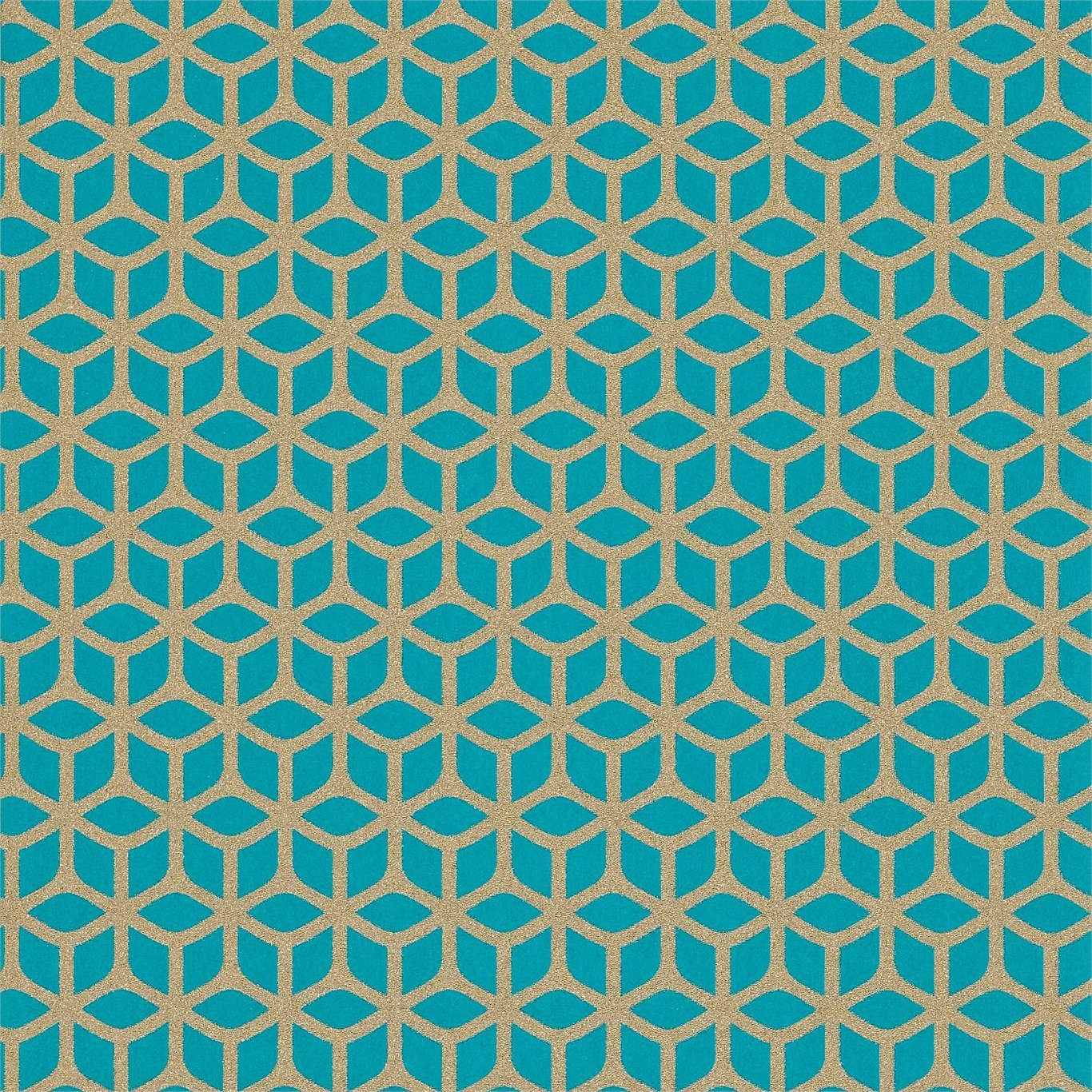 Trellis Teal Wallpaper by HAR