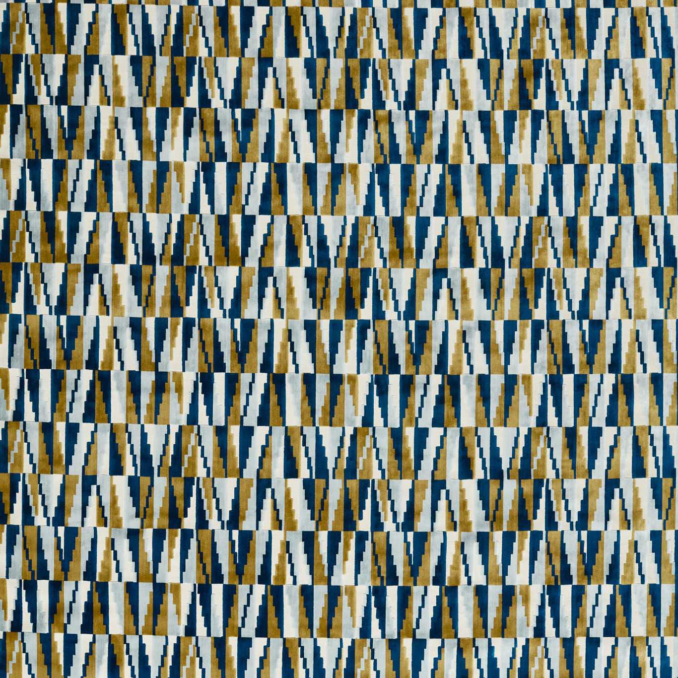 Acute Cobalt/ Ochre Fabric by HAR