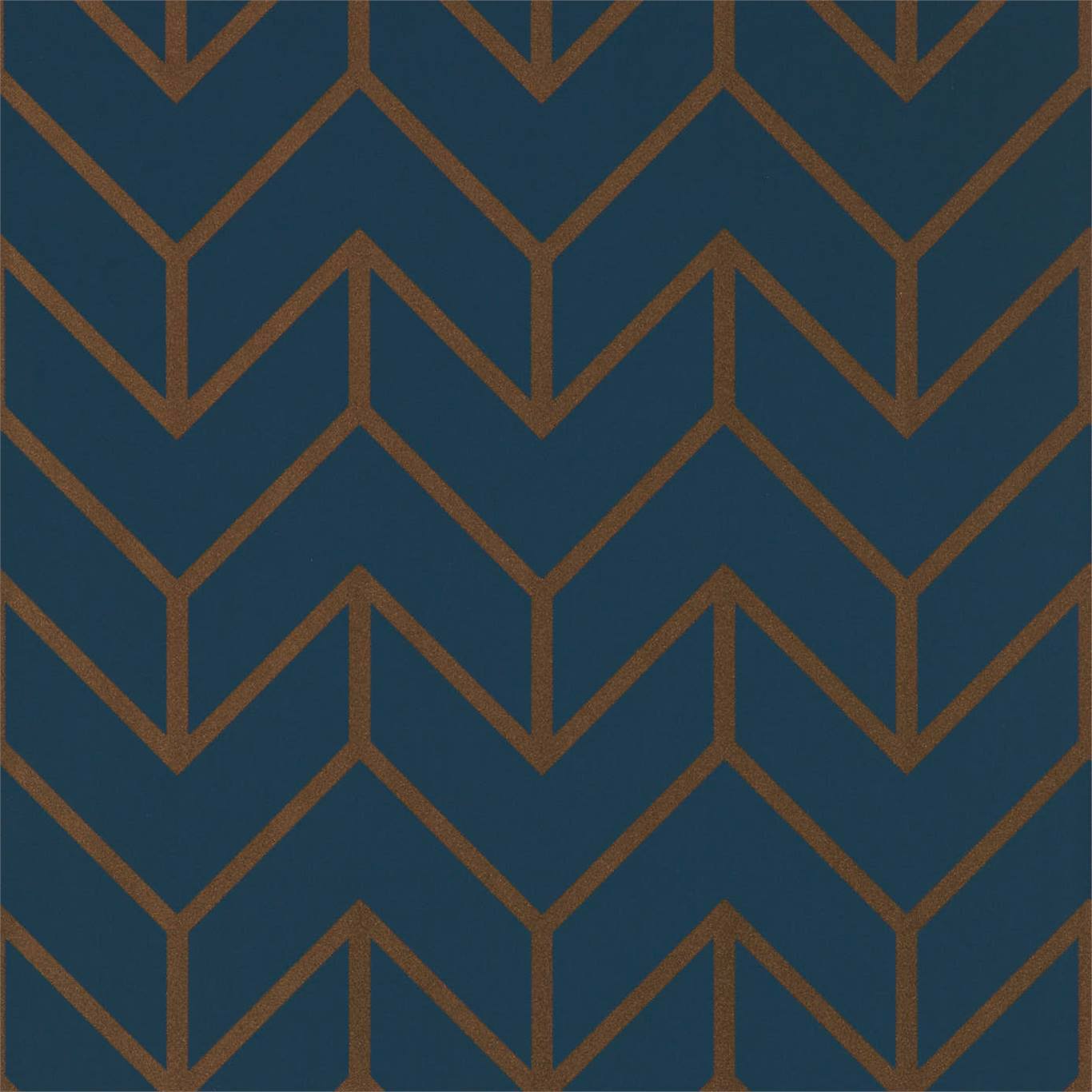 Tessellation Marine/Copper Wallpaper by HAR