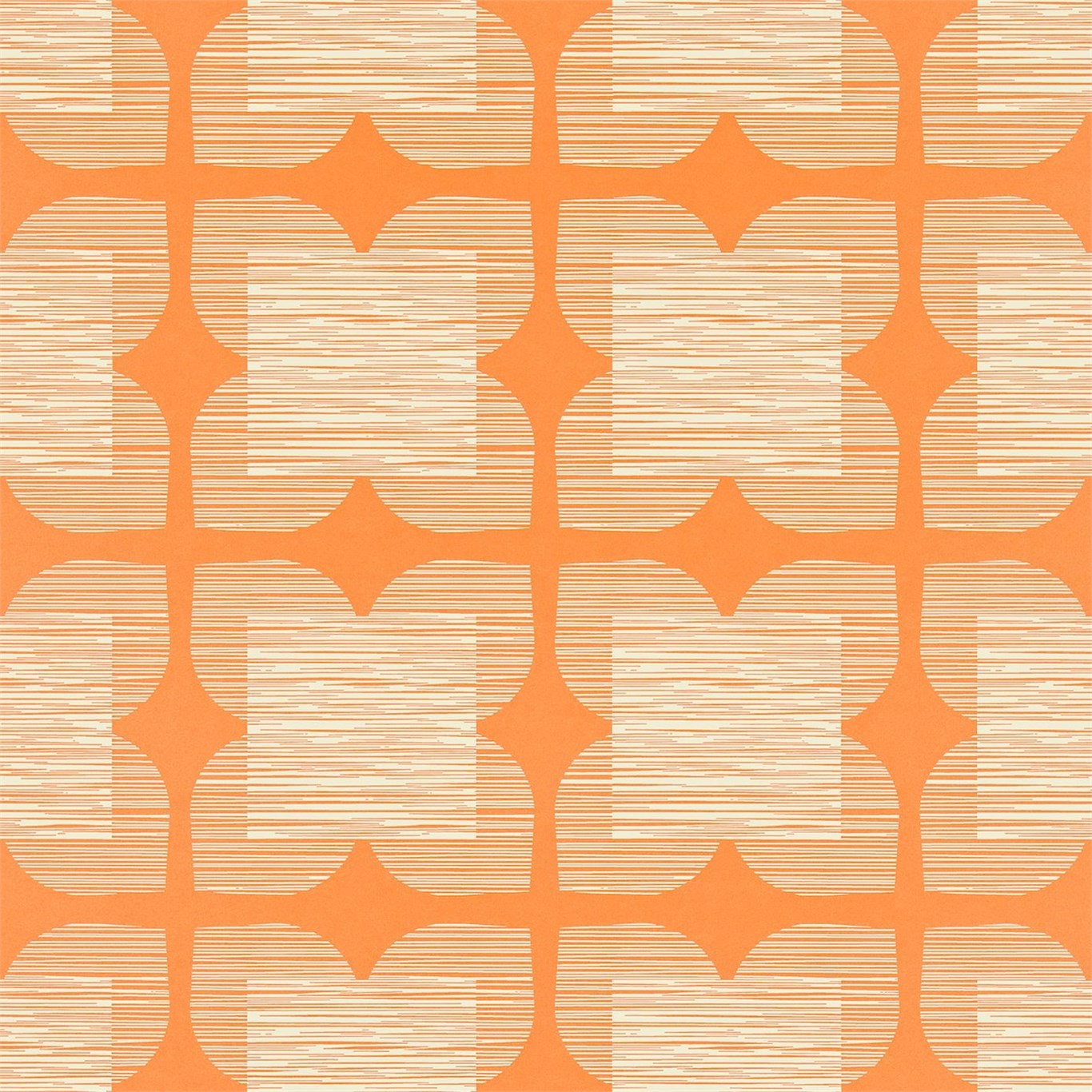 Flower Tile Clementine Wallpaper by HAR