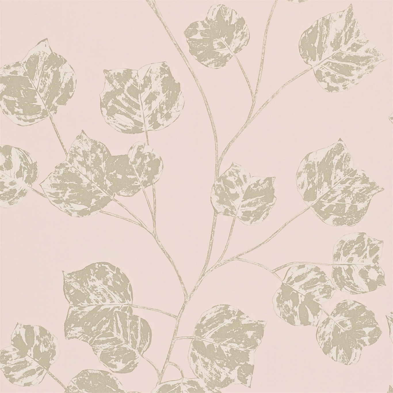 Bonica Blush Gilver and Gold Wallpaper by HAR