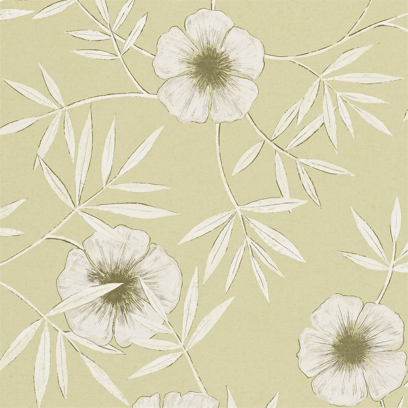 Apella Linden and Chalk Wallpaper by HAR