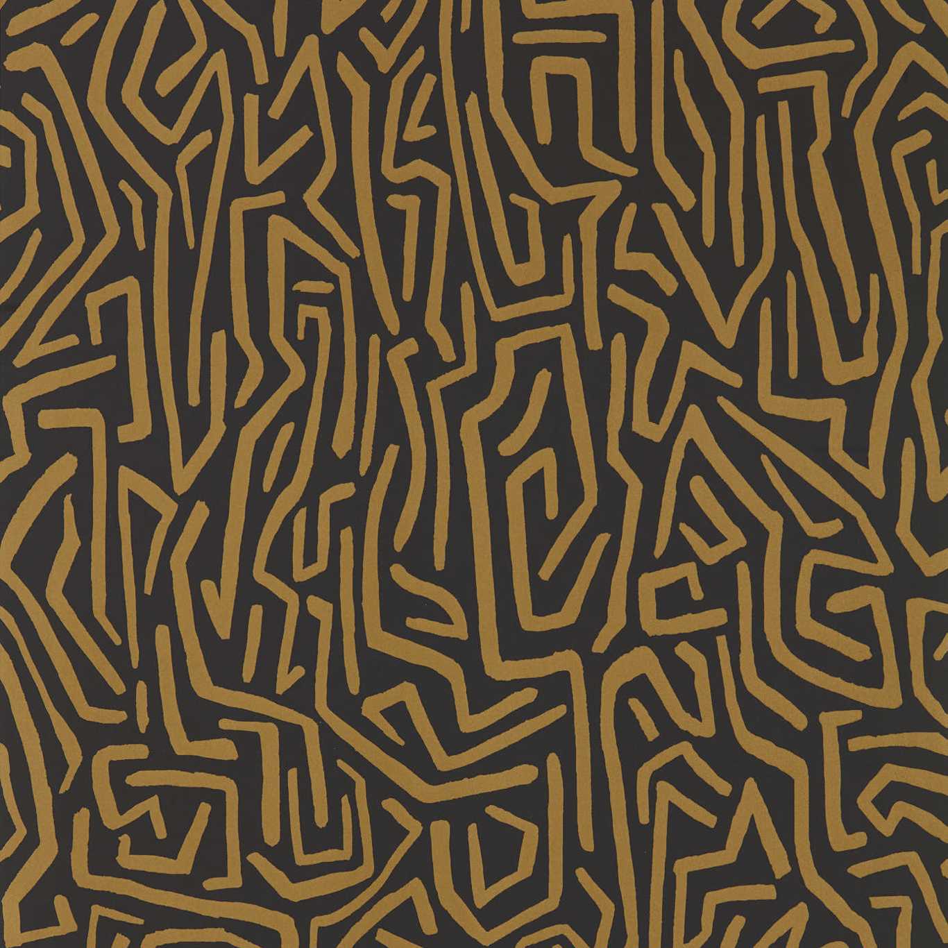 Melodic Gold/Black Earth Wallpaper | Harlequin by Sanderson Design