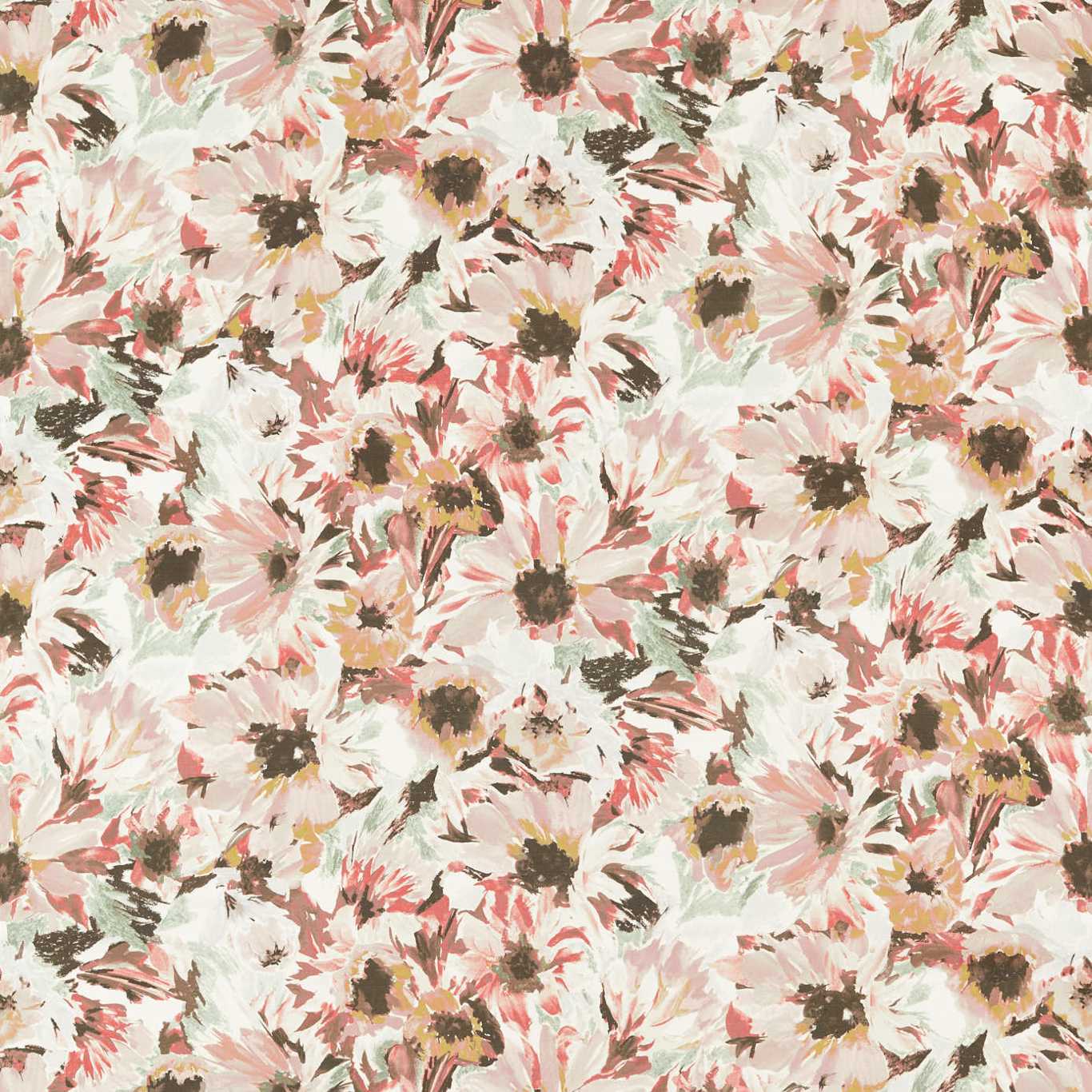 Helianthus Moonstone/Succulent/Bleached Coral  Fabric by HAR