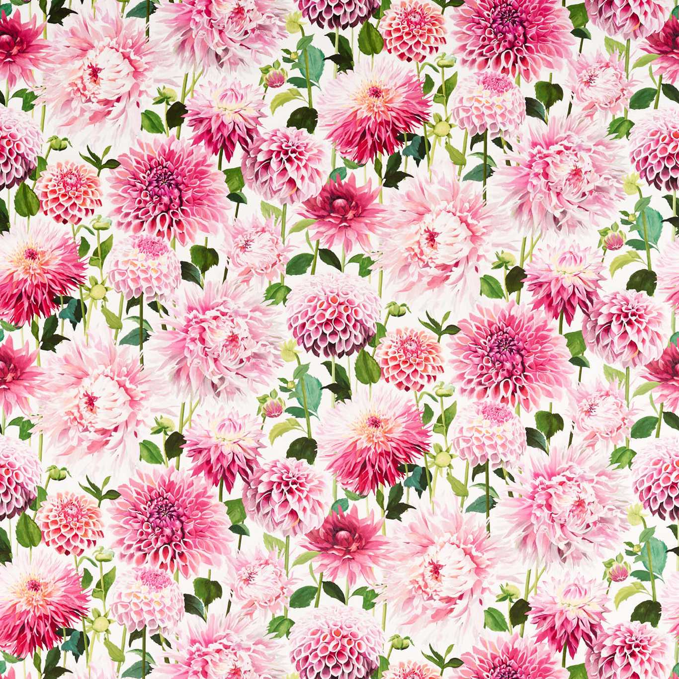 Dahlia Blossom/Emerald/New Beginnings Fabric by HAR