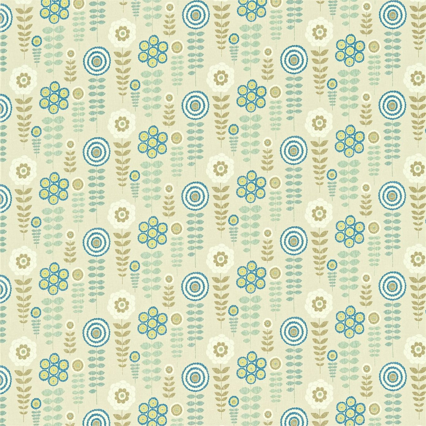 Iniko Aqua / Blue Fabric | Harlequin by Sanderson Design