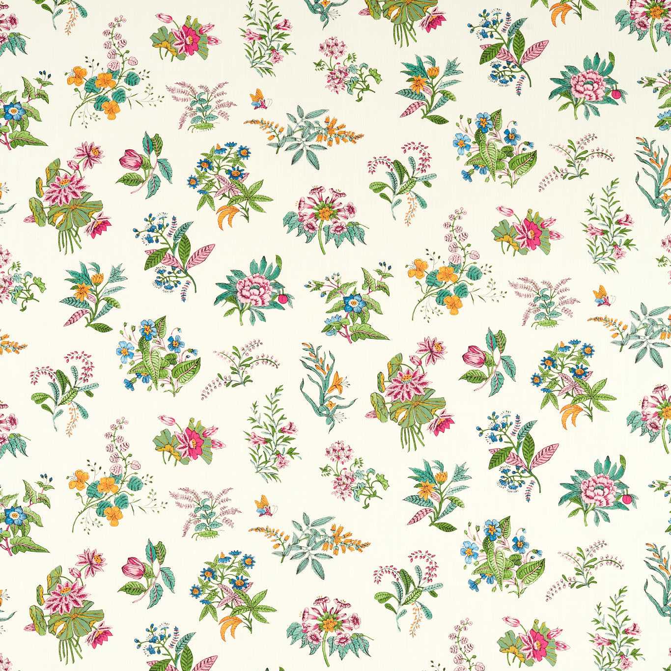 Woodland Floral Peridot/Ruby/Pearl Fabric by HAR