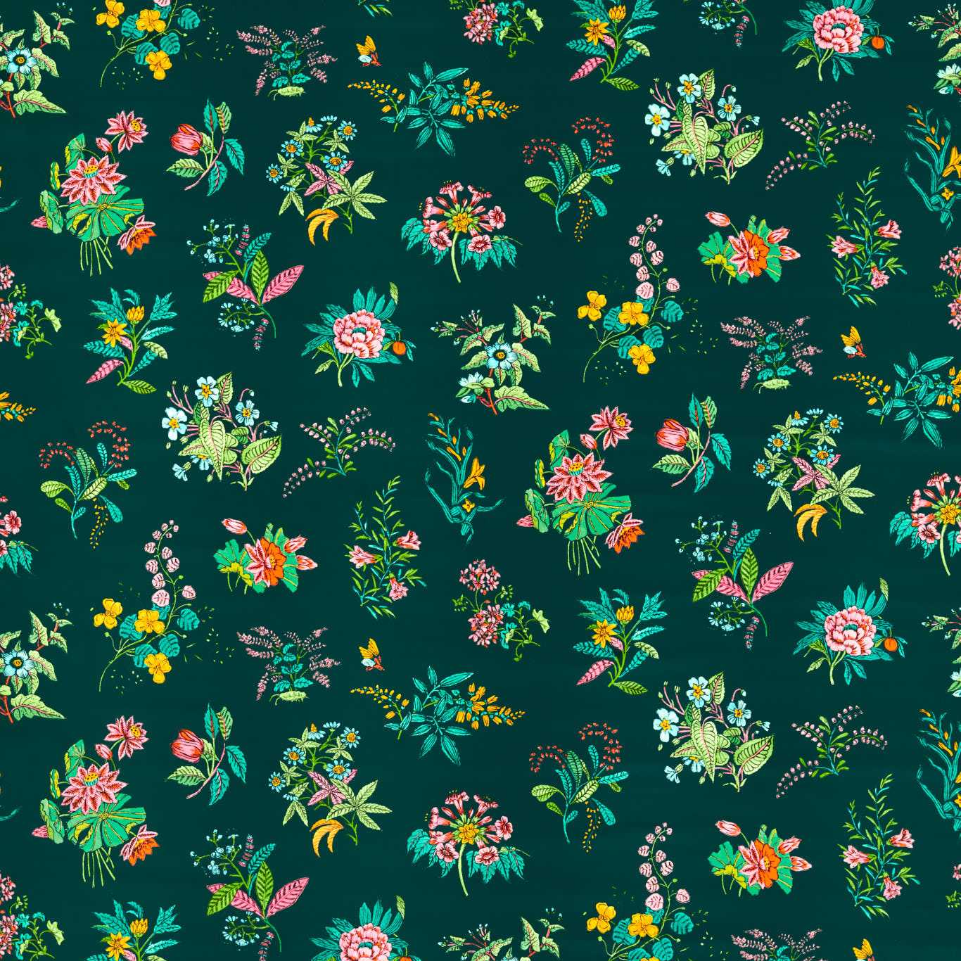 Woodland Floral Jade/Malachite/Rose Quartz Fabric by HAR