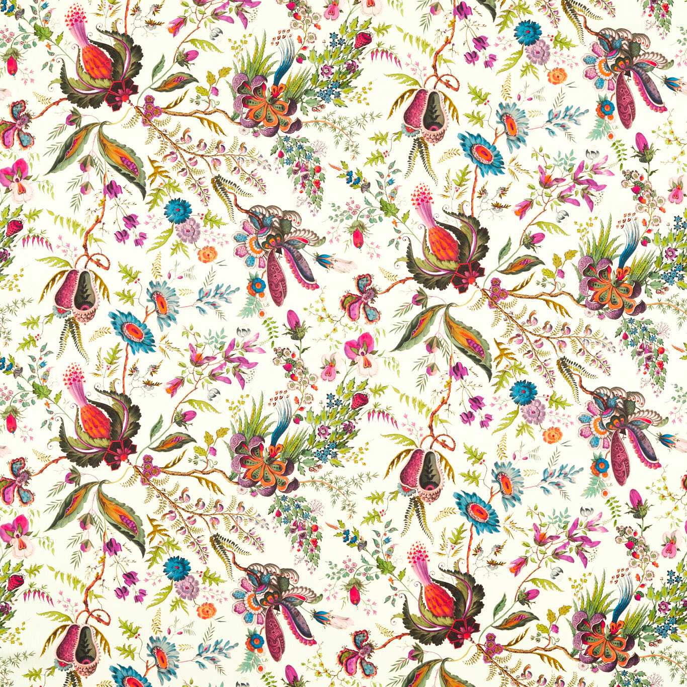 Wonderland Floral Spinel/Peridot/Pearl Fabric by HAR