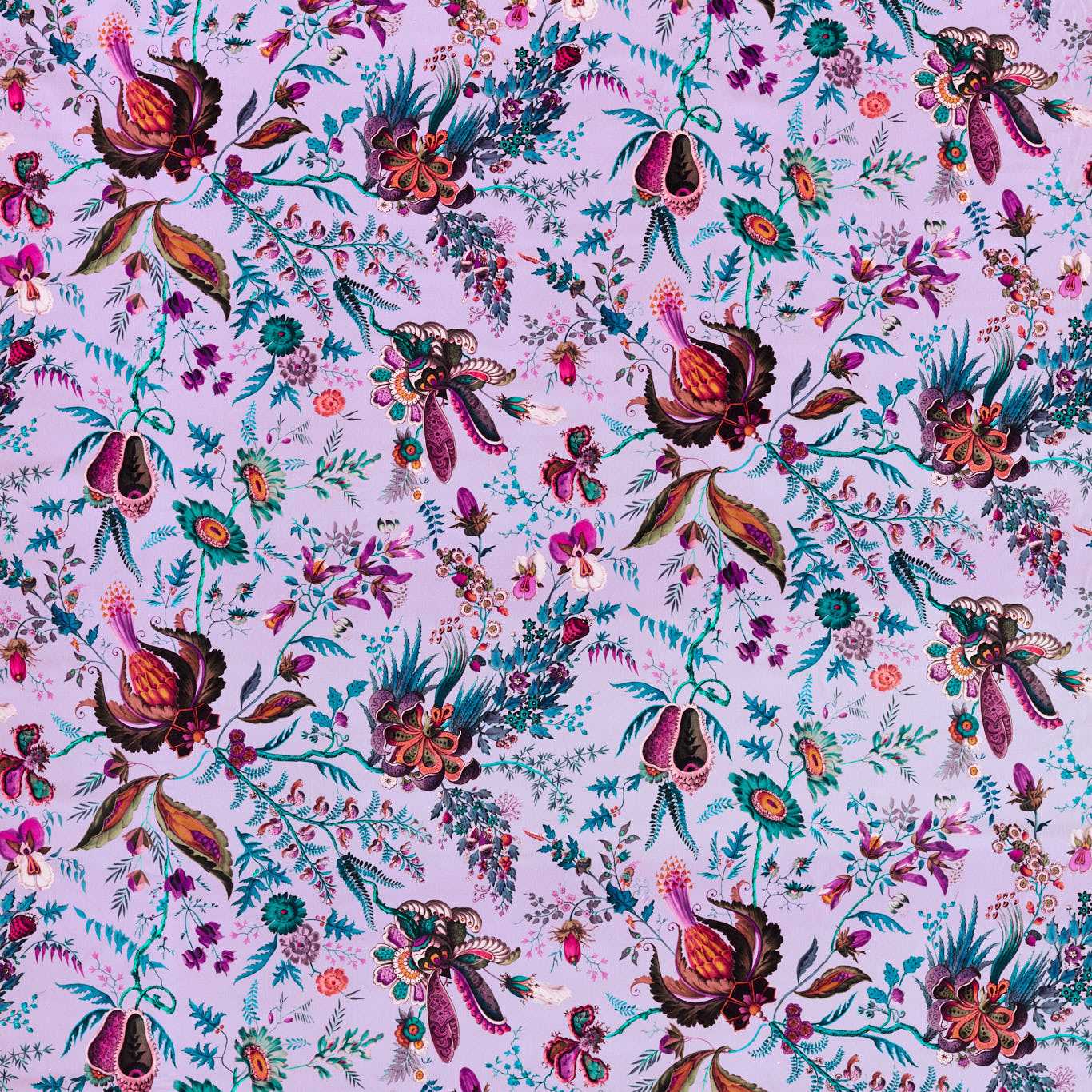 Wonderland Floral Amethyst/Lapis/Ruby Fabric by HAR