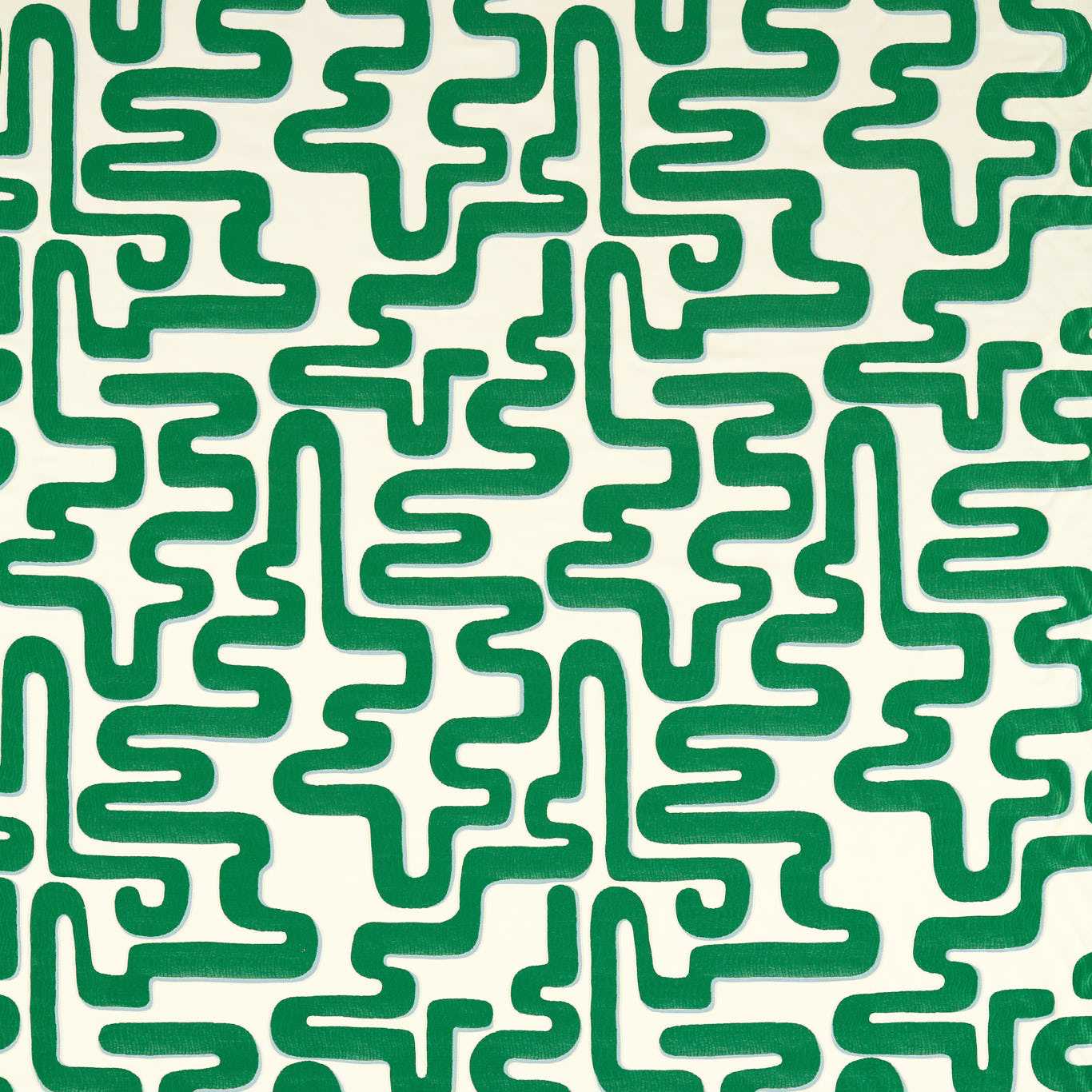 Meander Emerald/Aquamarine Fabric by HAR