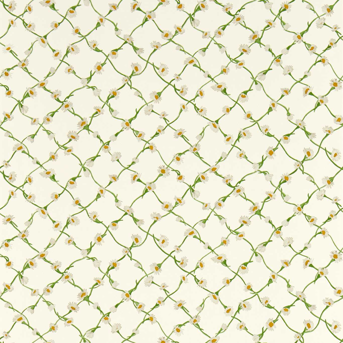 Daisy Trellis Emerald/Pearl Wallpaper by HAR