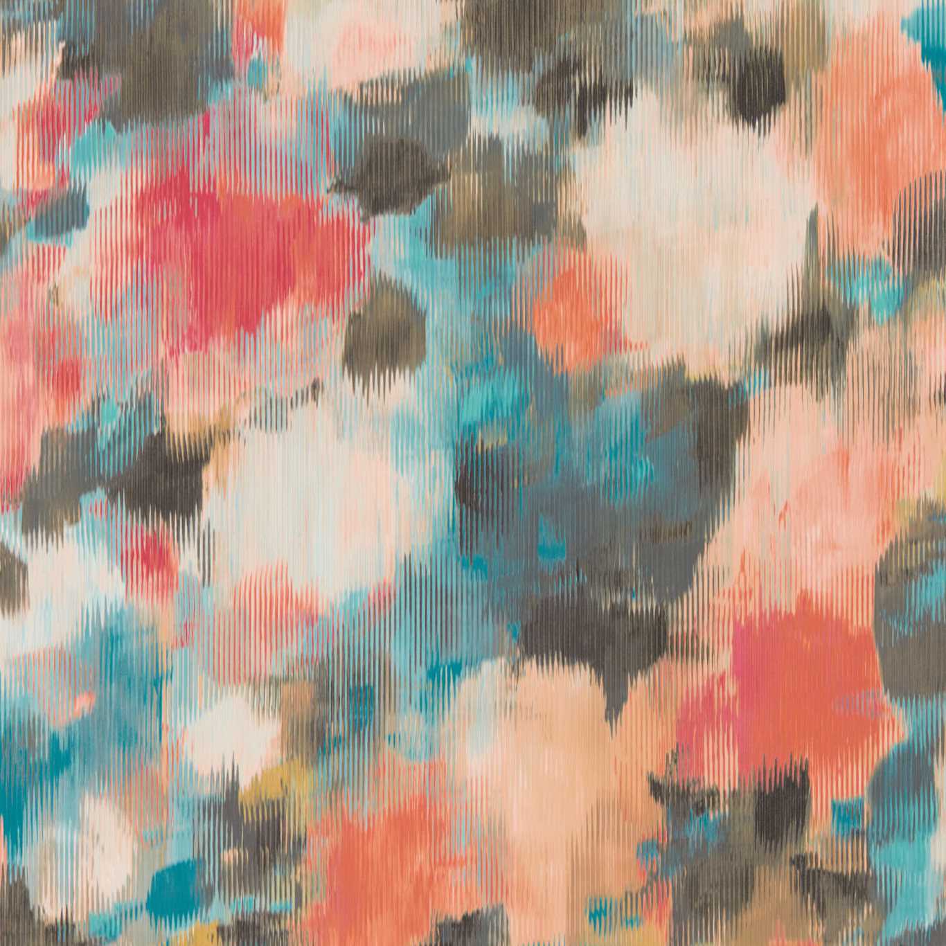 Exuberance Coral/Turquoise Wallpaper by HAR