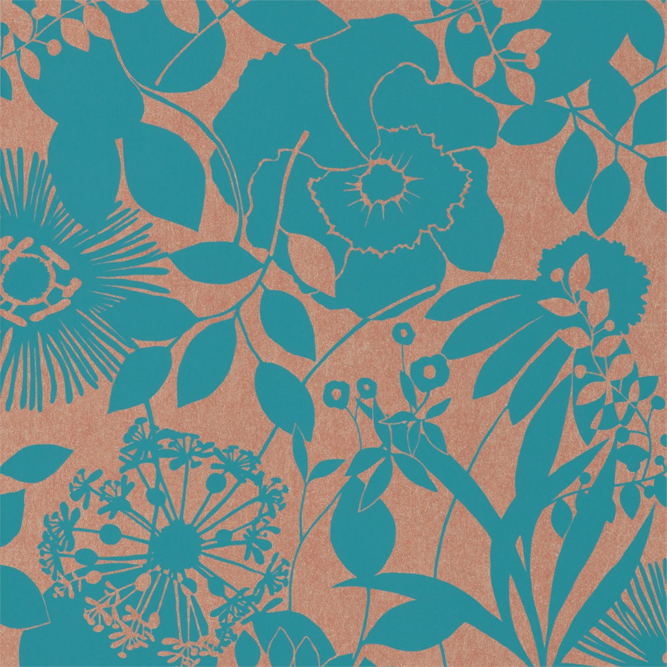 Coquette Turquoise Wallpaper by HAR