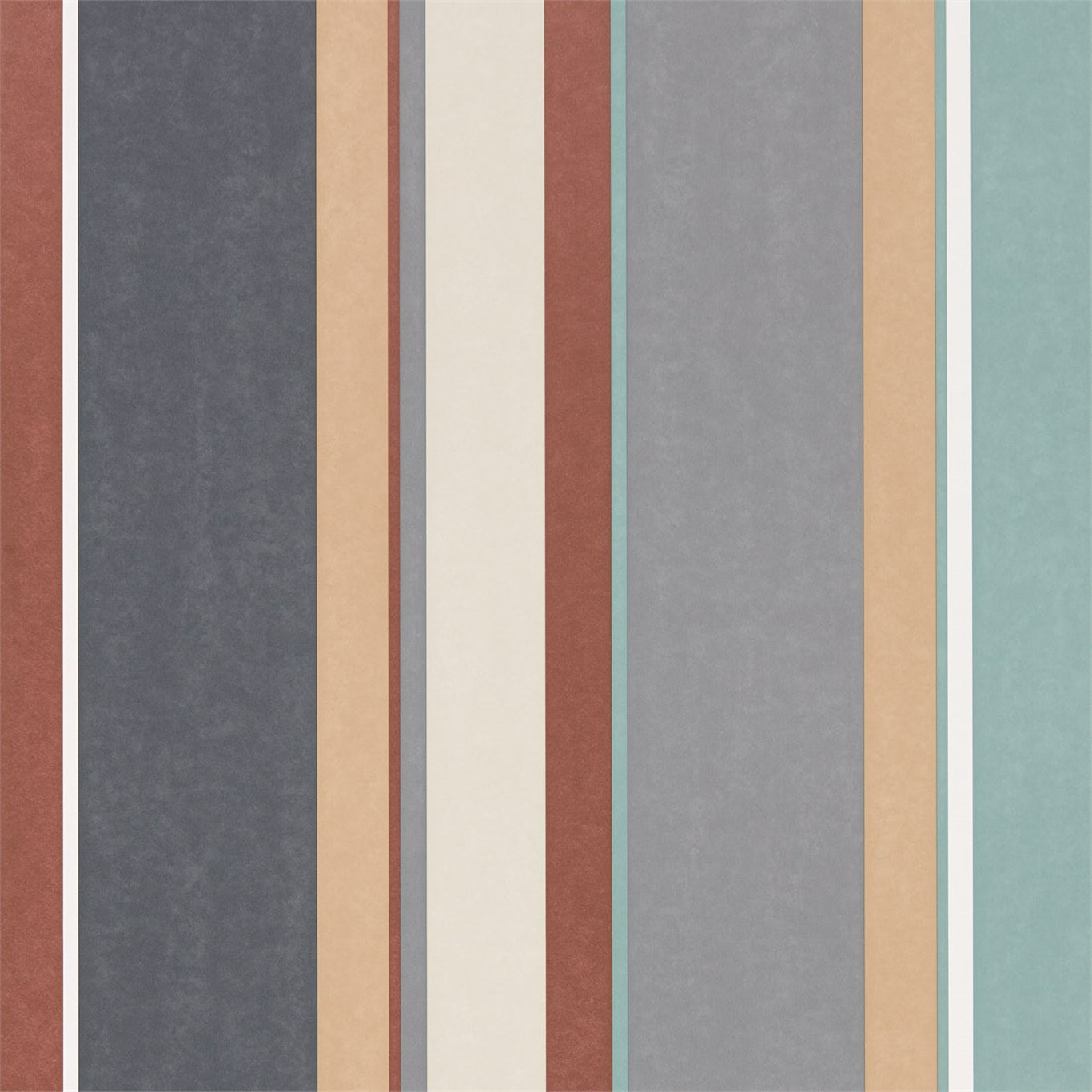 Bella Stripe Sepia / Copper / Duckegg Wallpaper by HAR
