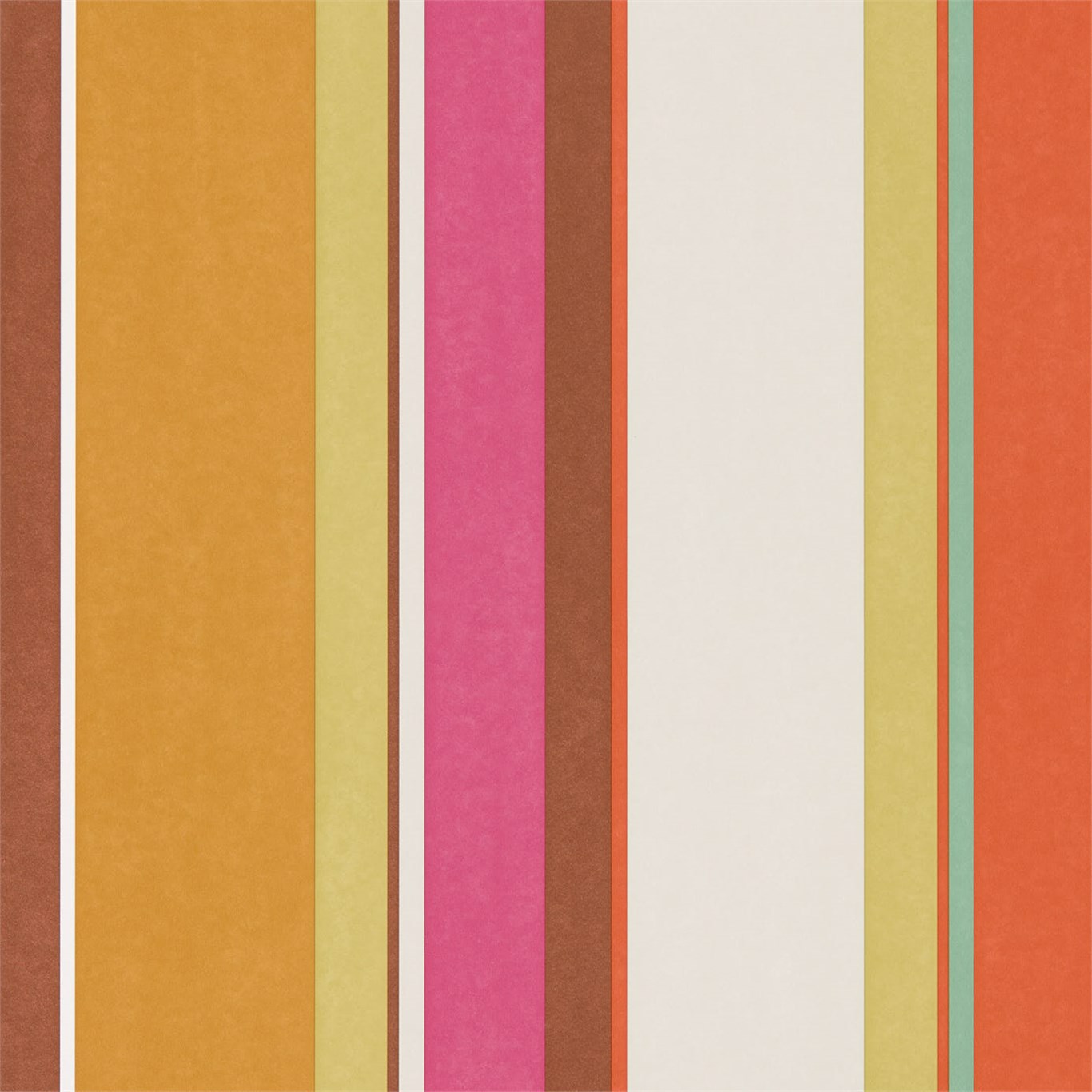 Bella Stripe Tangerine / Lemon / Fuchsia Wallpaper by HAR