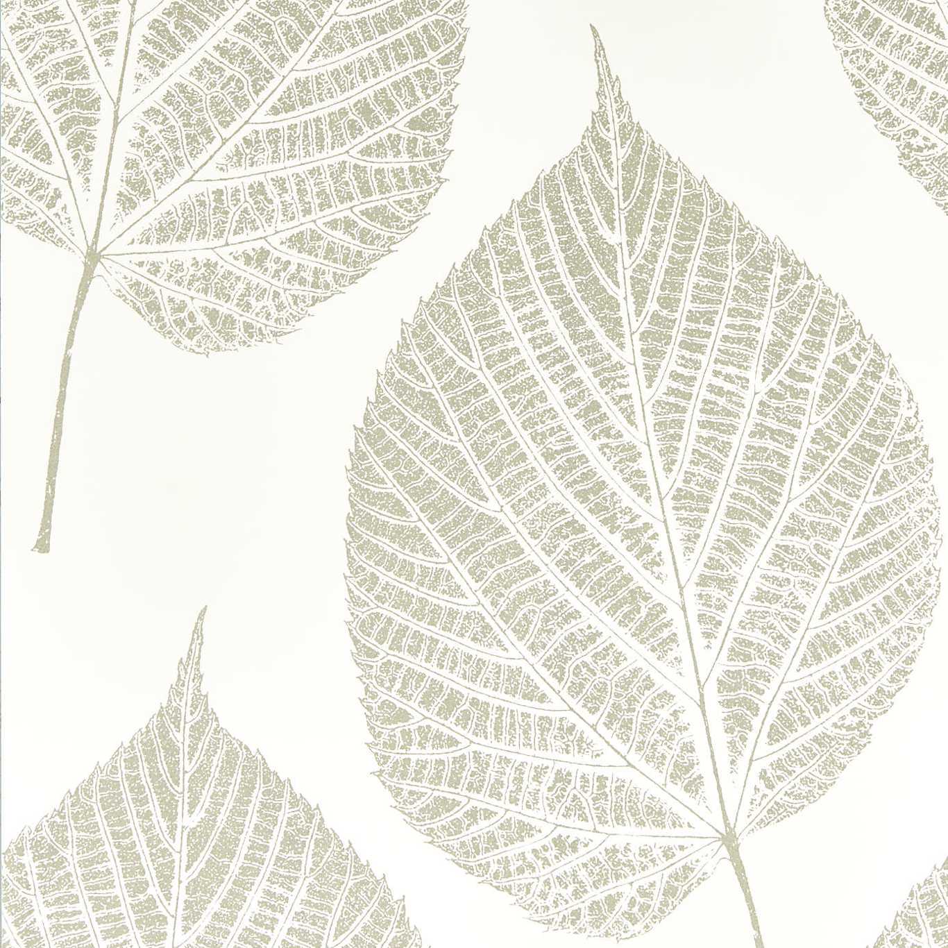 Leaf Chalk/Silver Wallpaper by HAR