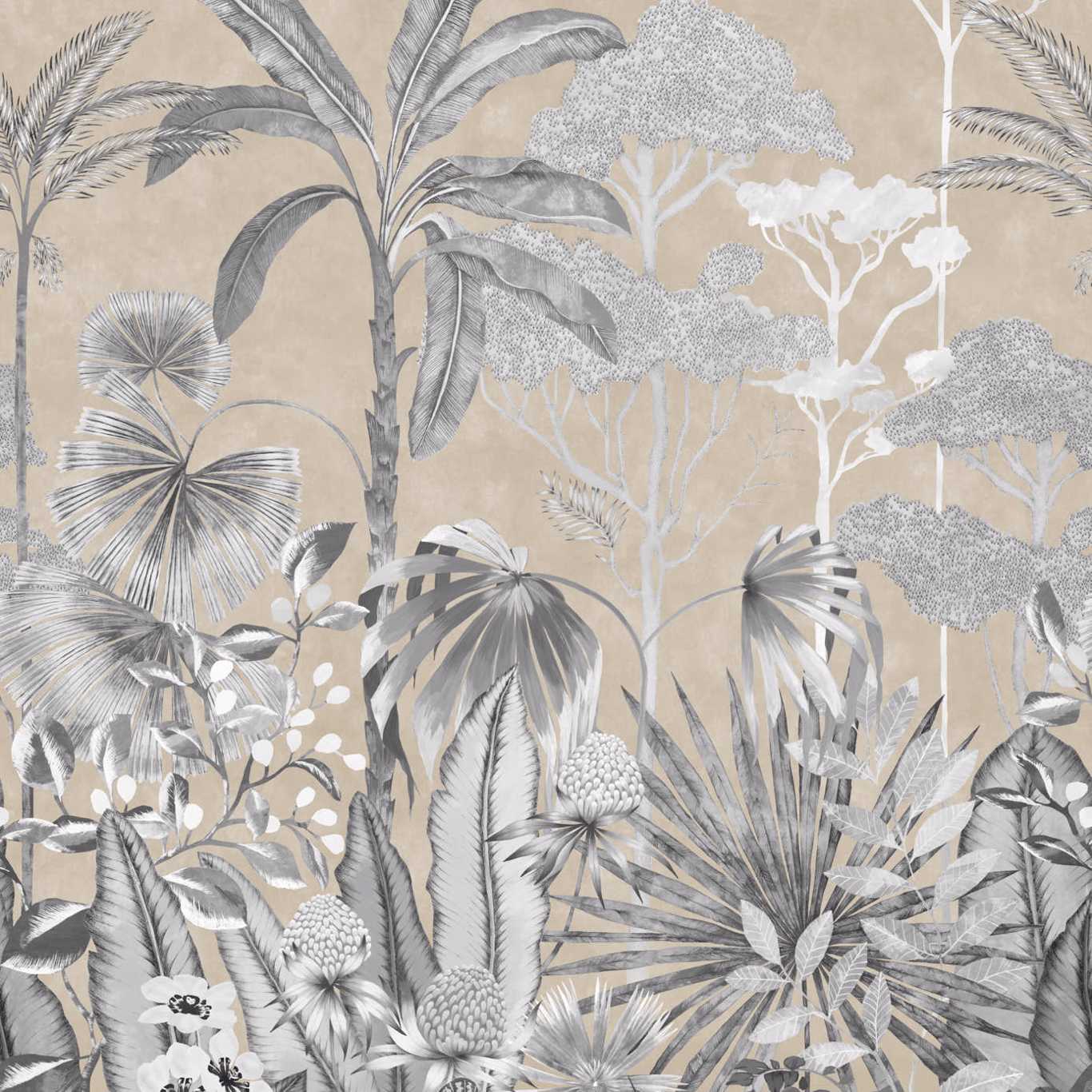 Floreana Gilt/Black Earth/ Tranquility Wallpaper by HAR