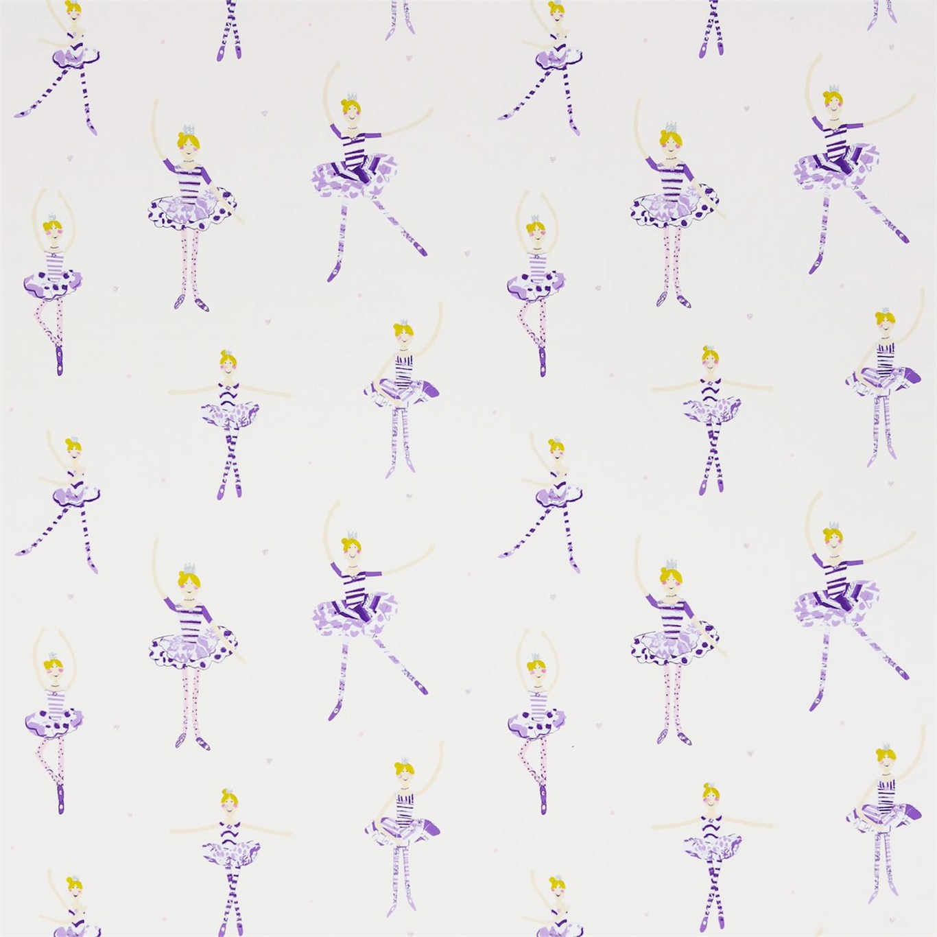 Polly Pirouette Purple Lemon Sparkle and Neutral Fabric by HAR