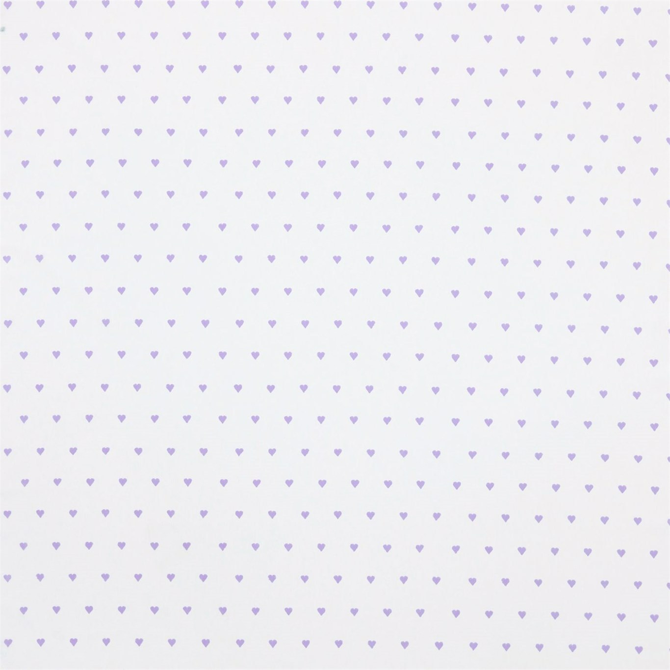 Love Hearts Lilac and White Fabric by HAR