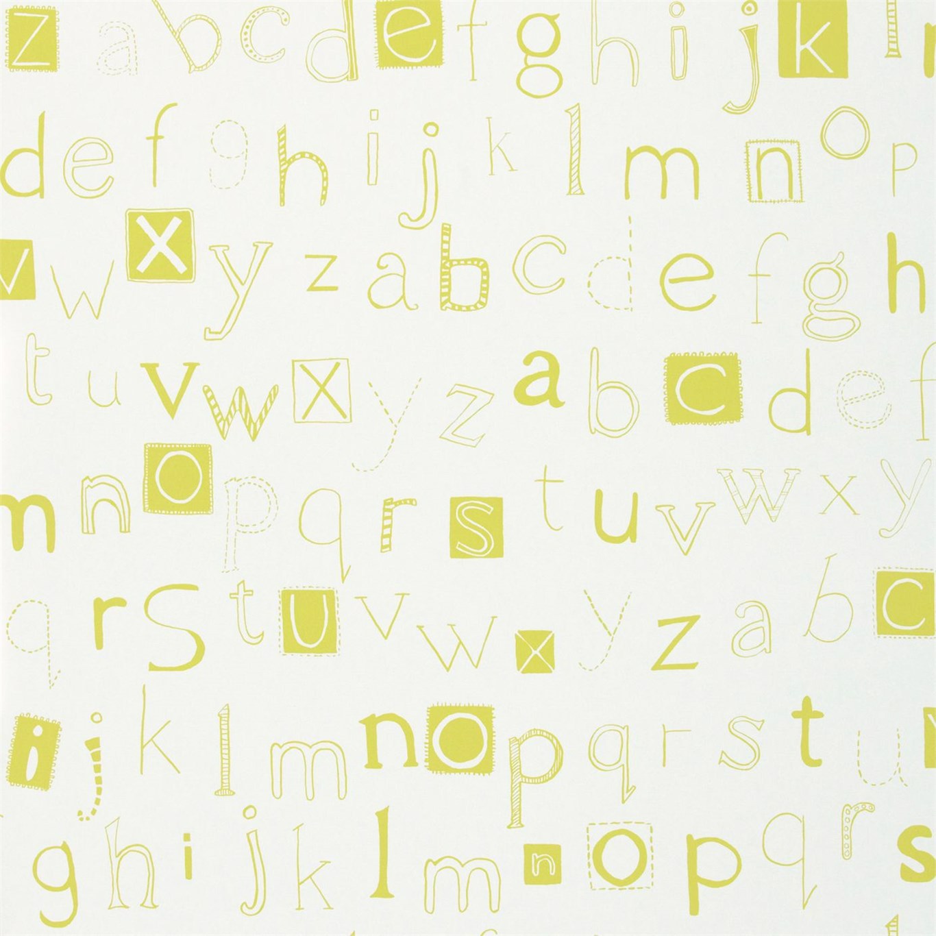 Little Letters Lemonade and Neutral Wallpaper by HAR
