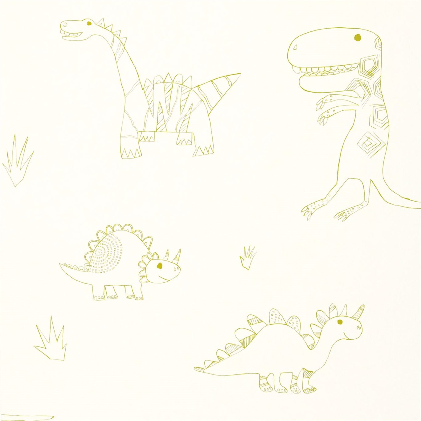 Jolly Jurassic Apple and Neutral Wallpaper by HAR