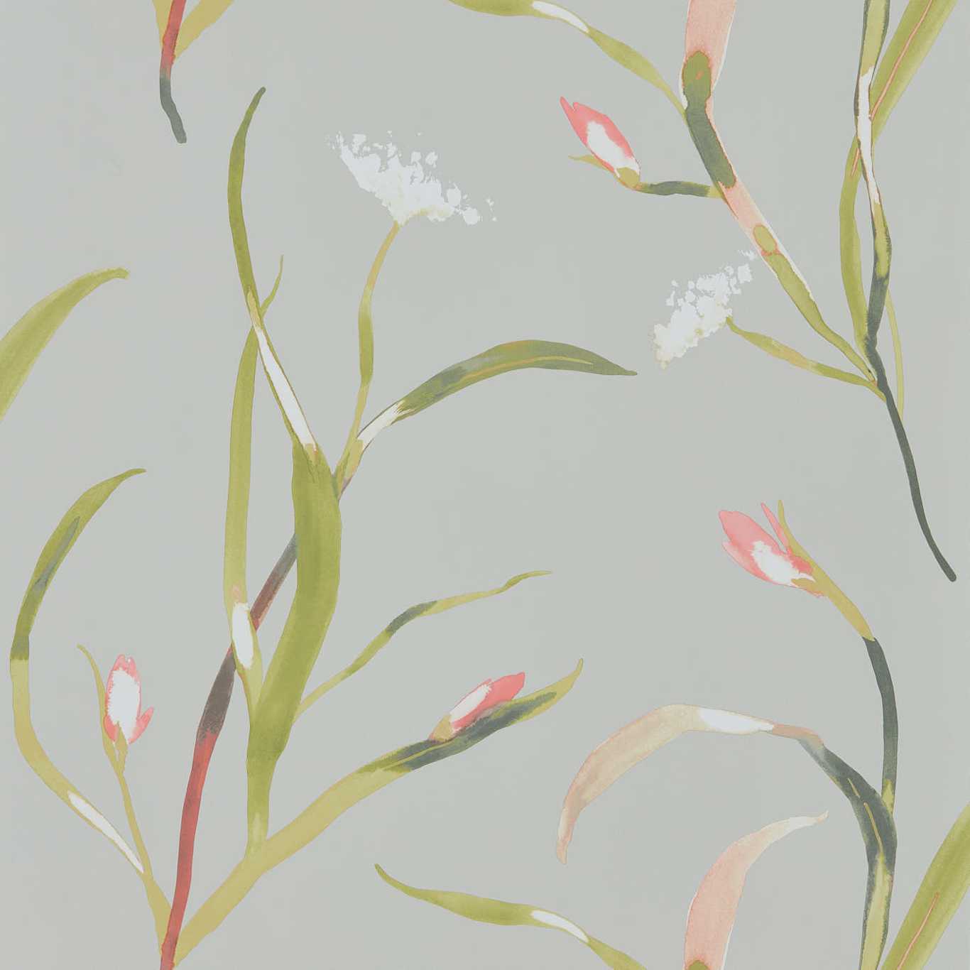 Saona Coral/Silver Wallpaper by HAR