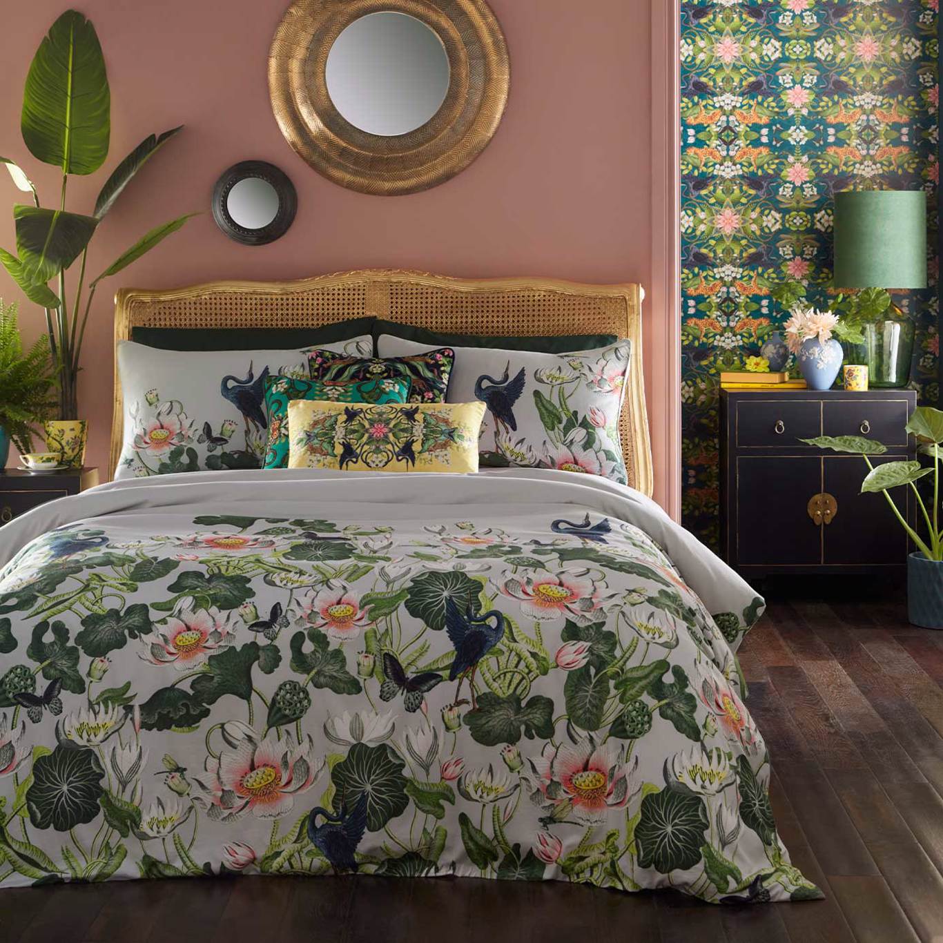 Waterlily Duvet Set Dove Bedding by WED