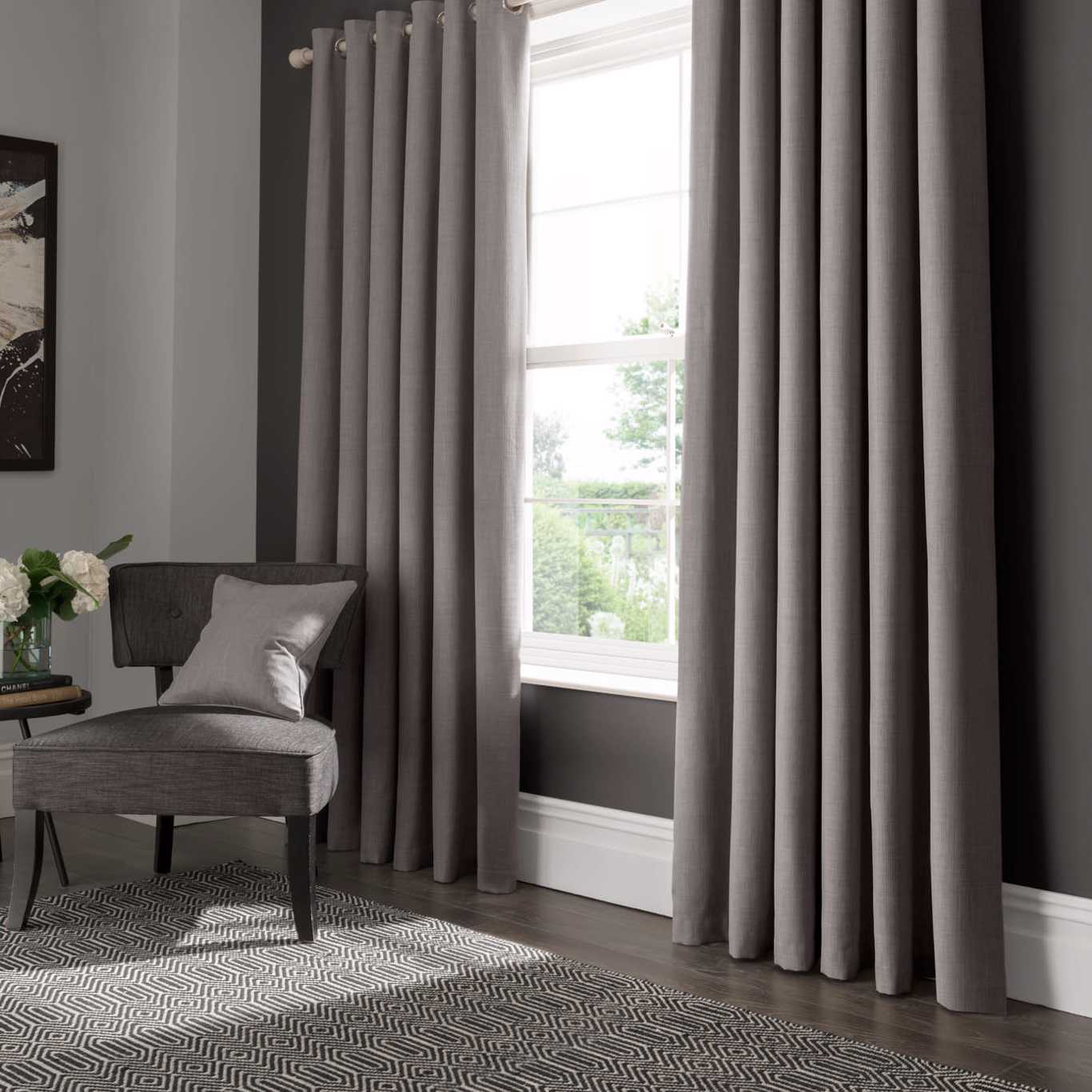 Elba Grey Curtains by STG