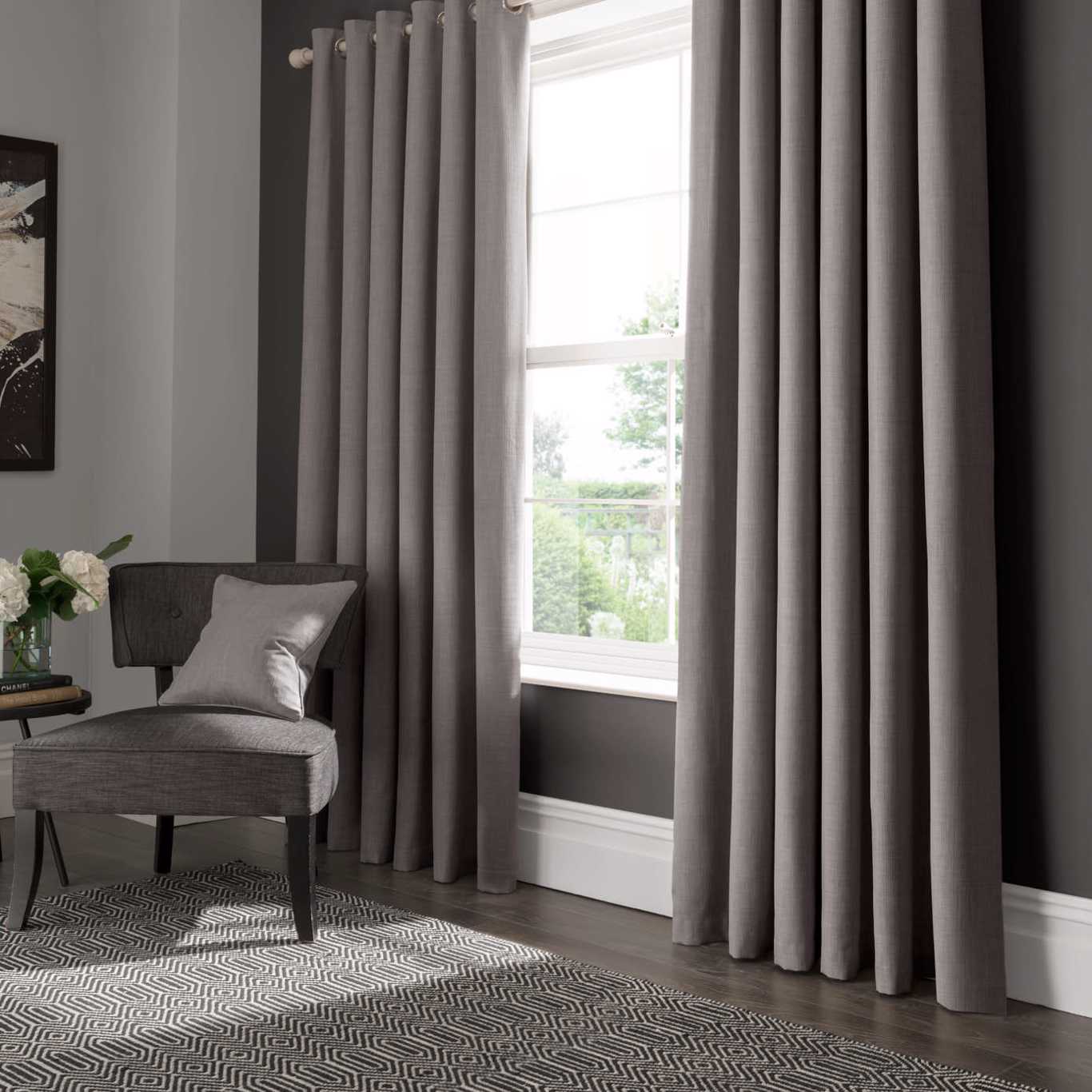 Elba Grey Curtains by CNC