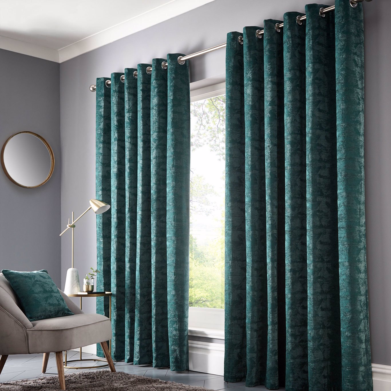 Topia Curtain Emerald Curtains by CNC