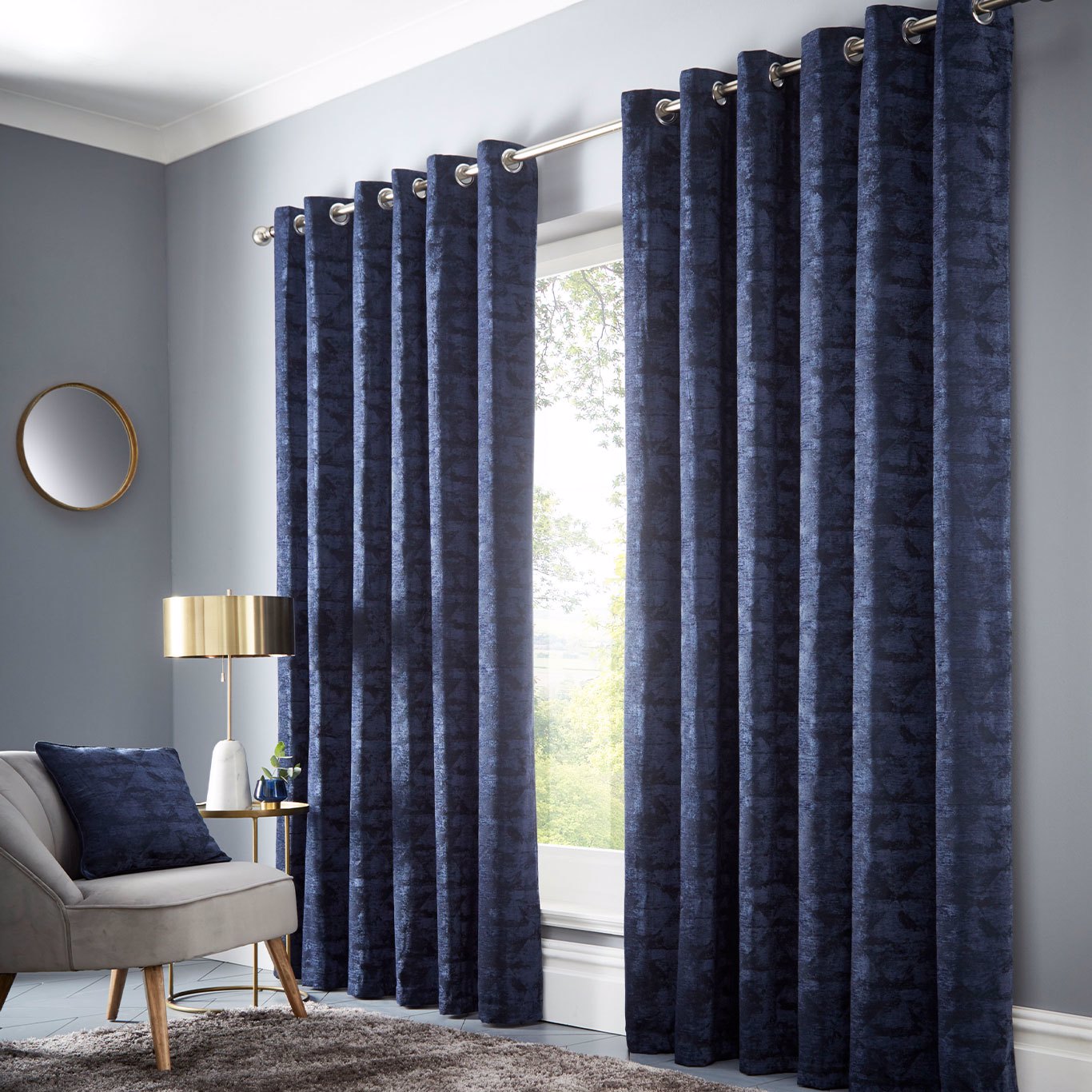 Topia Curtain Ink Curtains by CNC