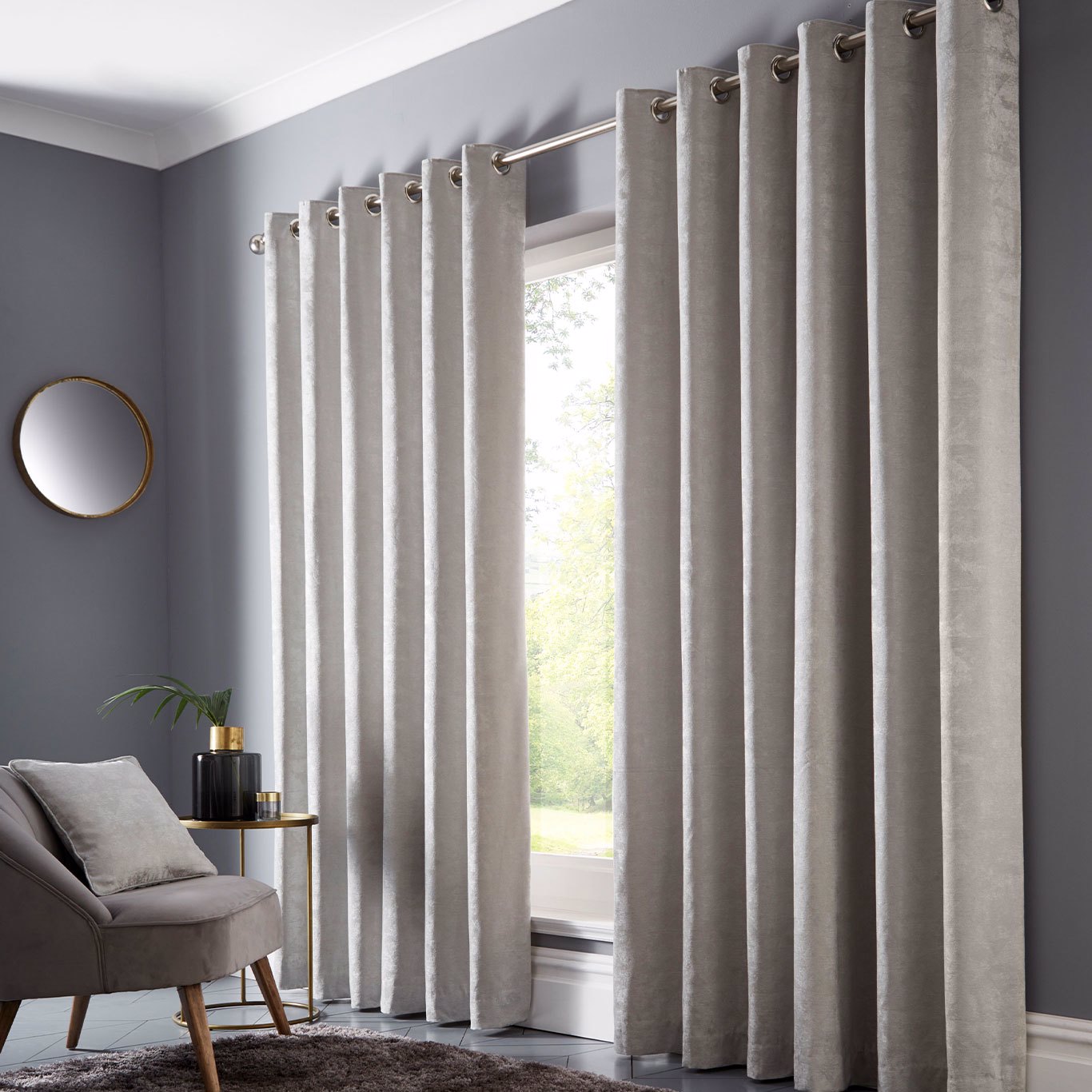 Topia Curtain Silver Curtains by CNC