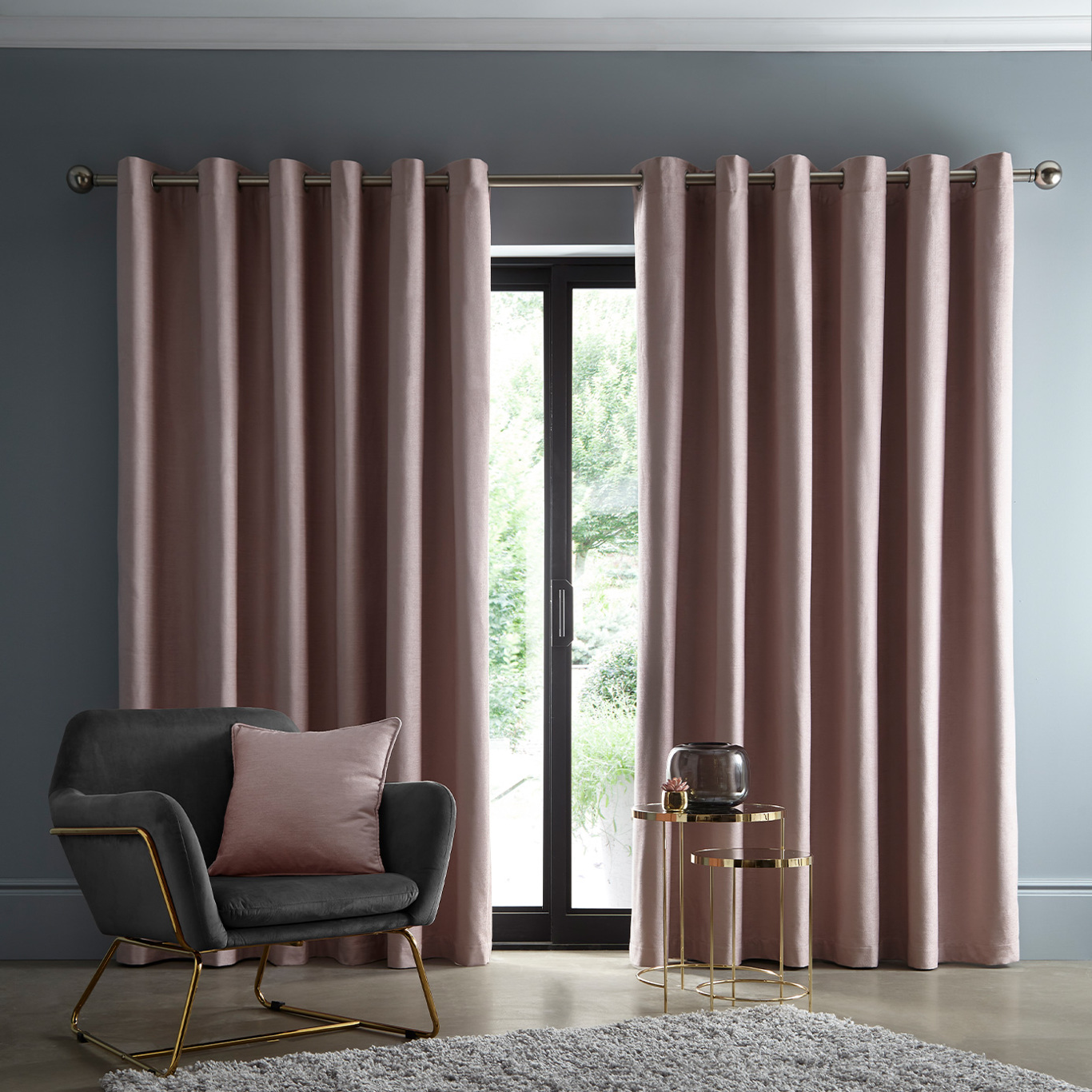 Arezzo Curtain Blush Curtains by STG