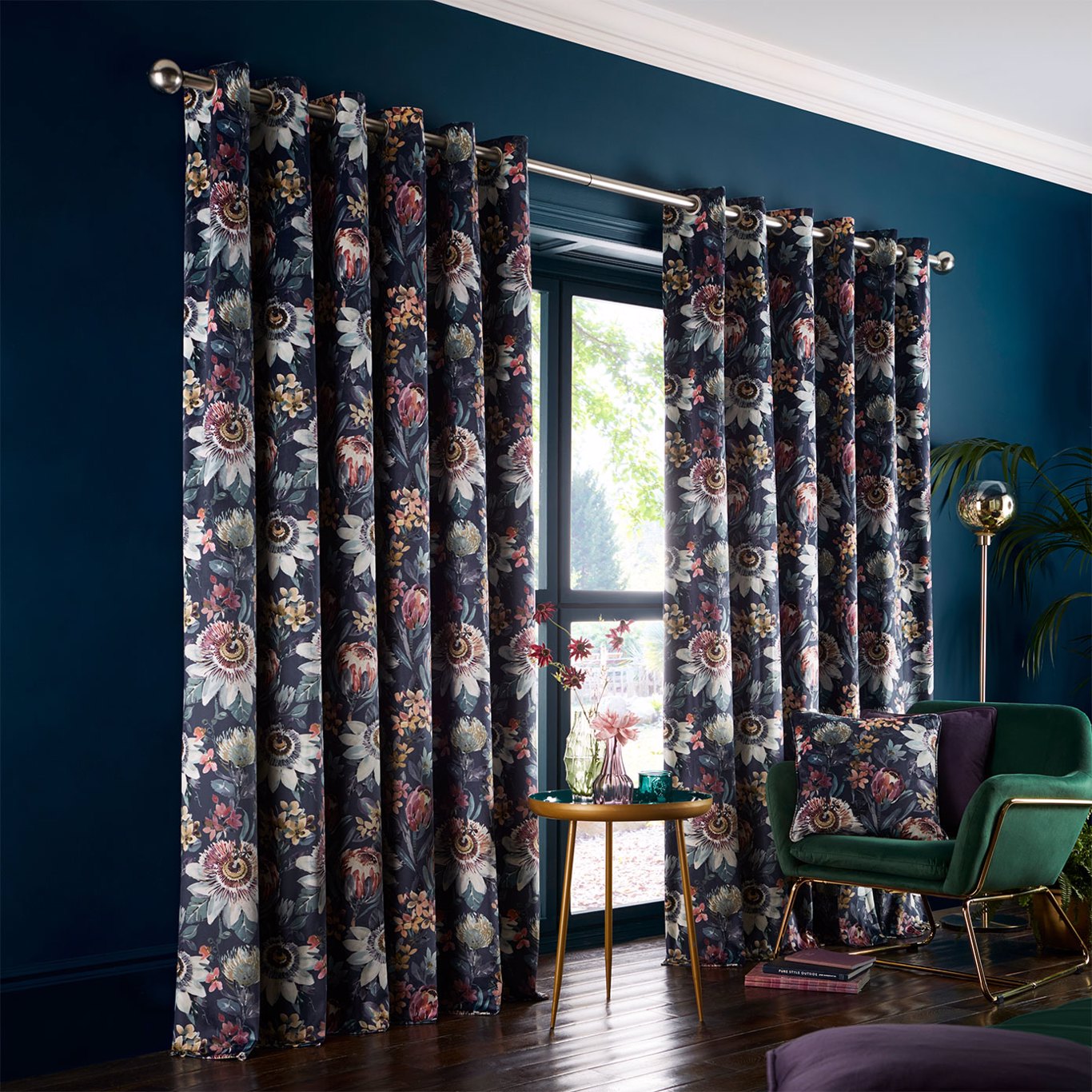 Pasionaria Curtains Midnight Curtains by CNC