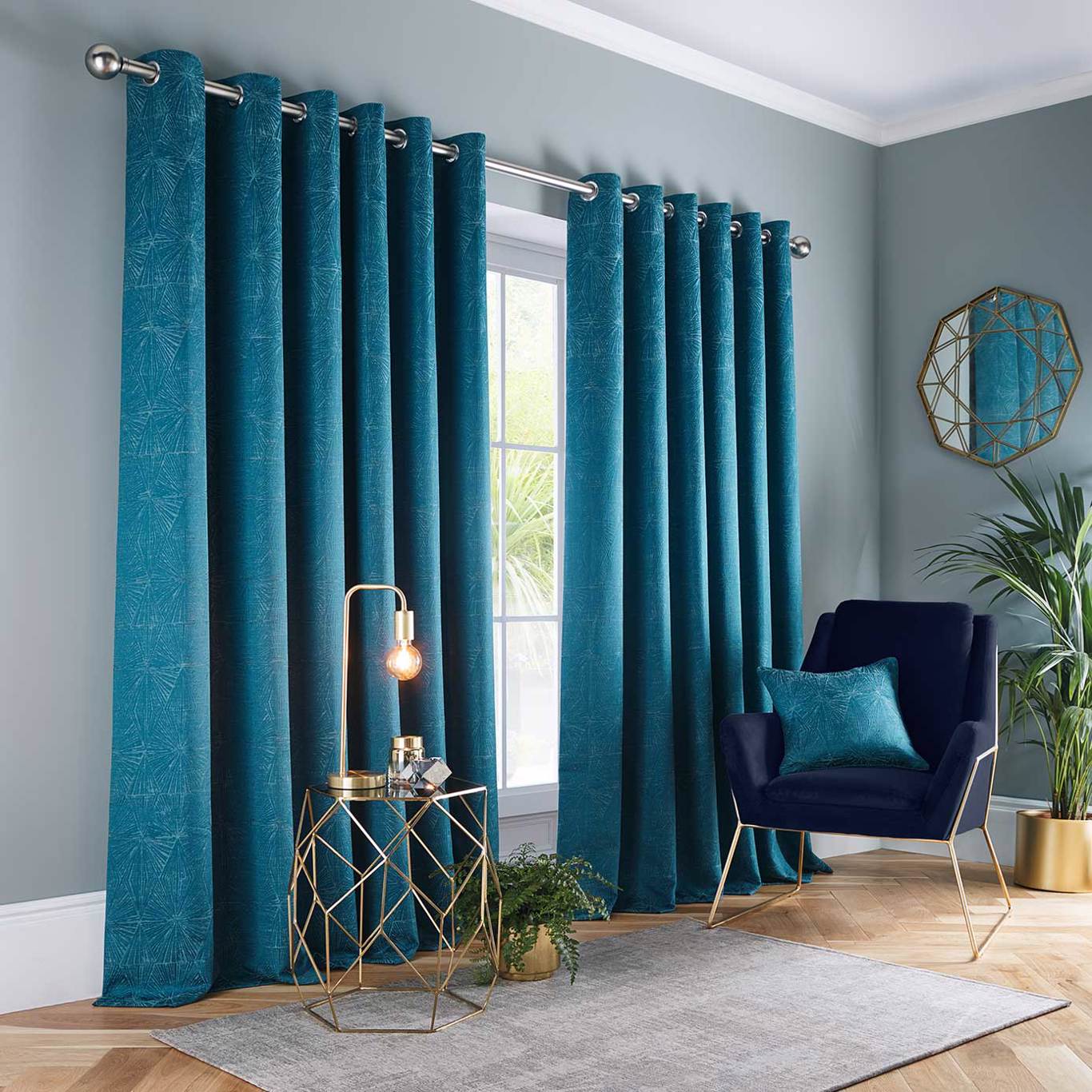 Amari Curtain Kingfisher Curtains by STG
