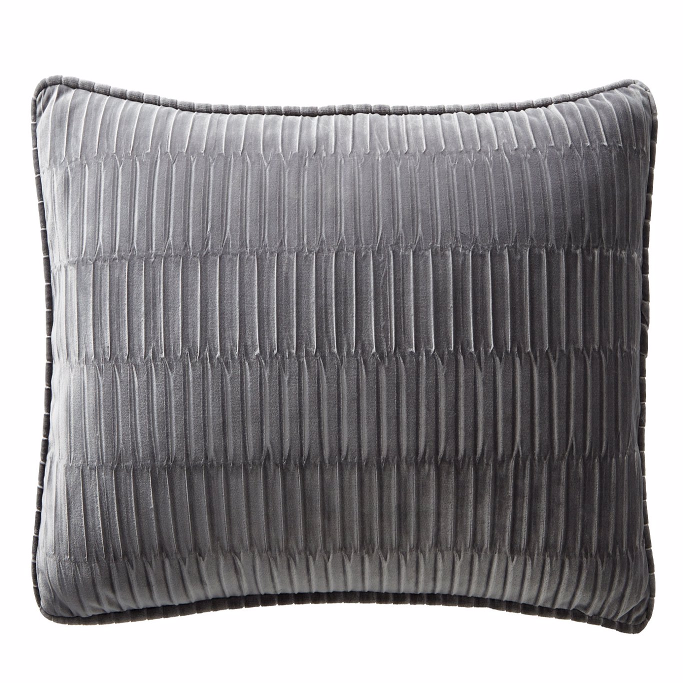 Velvet Pleat Boudoir Cushion Charcoal Bedding | Clarke & Clarke by ...