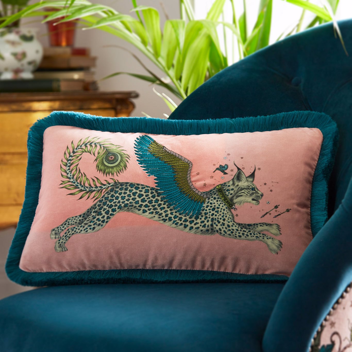 Lynx Rectangle 30X50 Cushion Pink Bedding by CNC