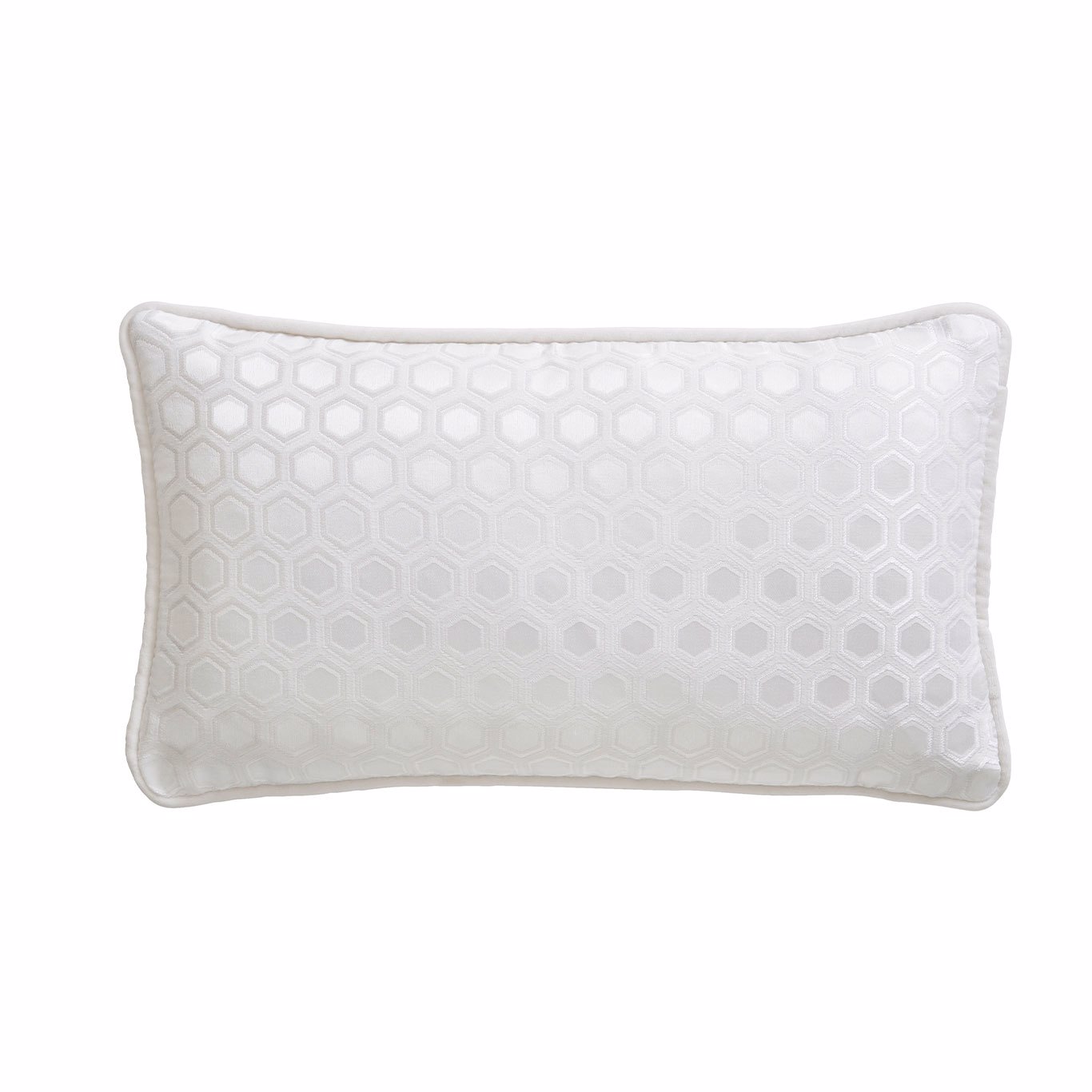 Hexagon Boudoir Cushion 30X50 White Bedding by CNC